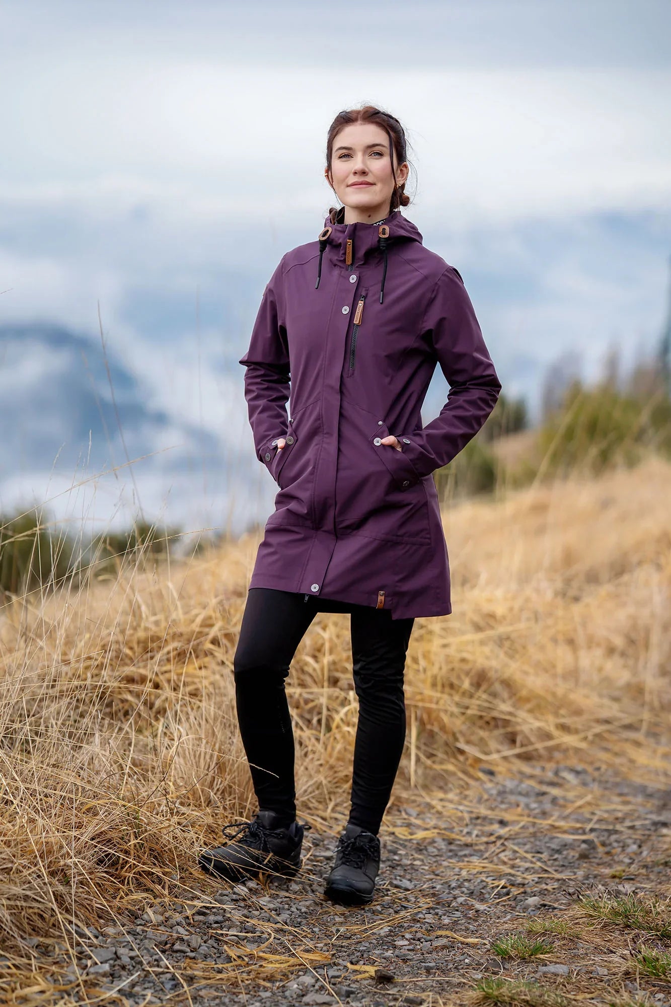 Waterproof outdoor parka jacket women's - EASYCOME violet-3