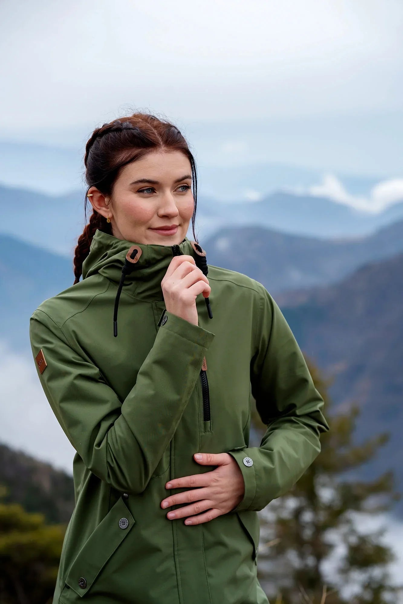 Waterproof outdoor parka jacket women's - EASYCOME green-5
