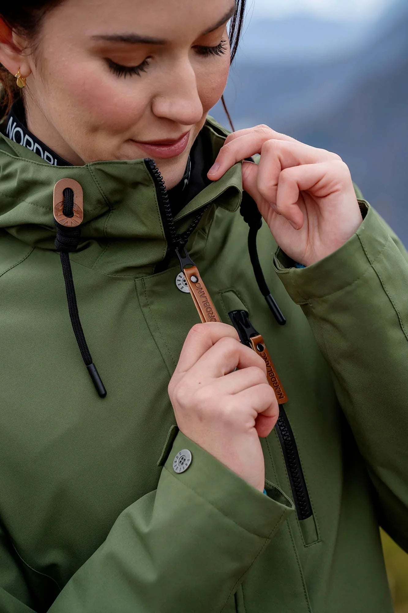 Waterproof outdoor parka jacket women's - EASYCOME green-6