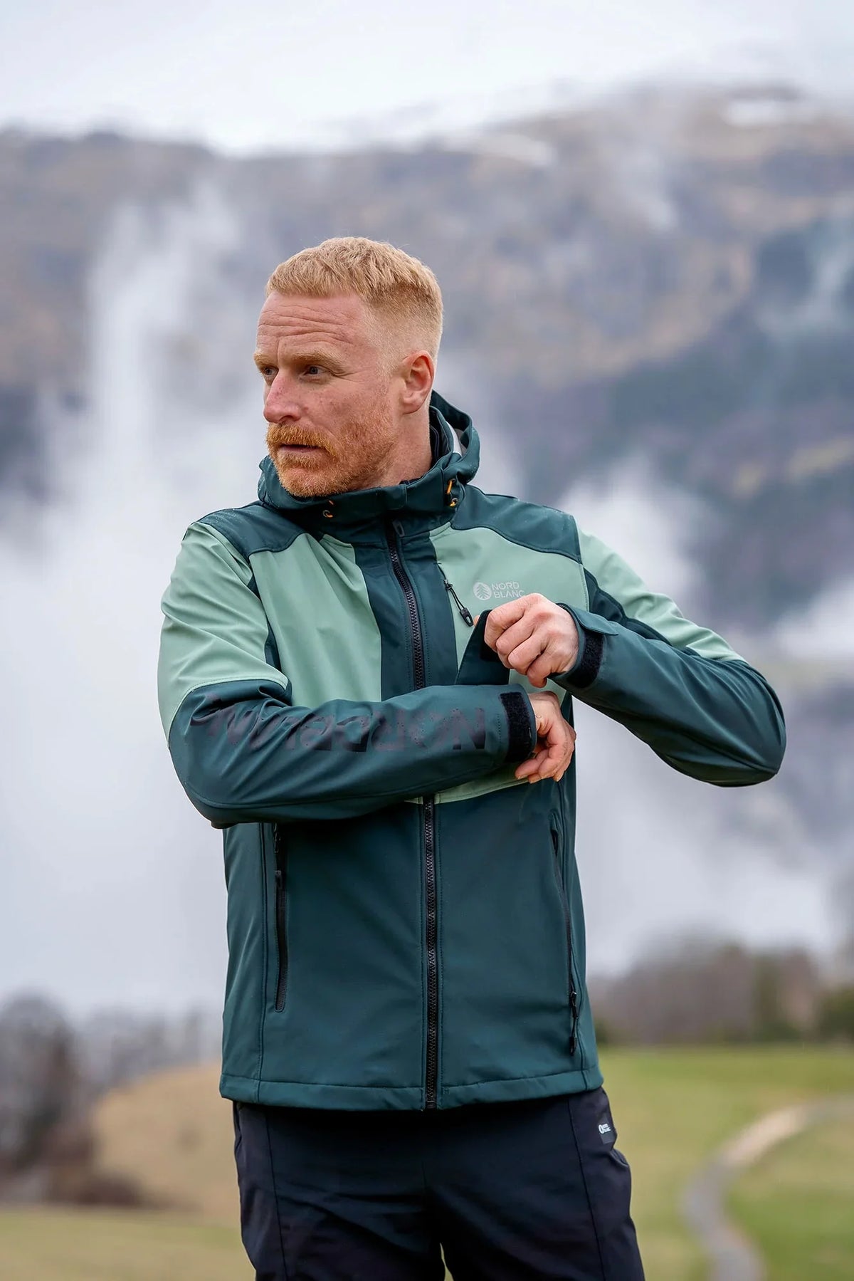 Wasserdichte Leichte- Softshelljacke Herren - WHISPERING grün-6