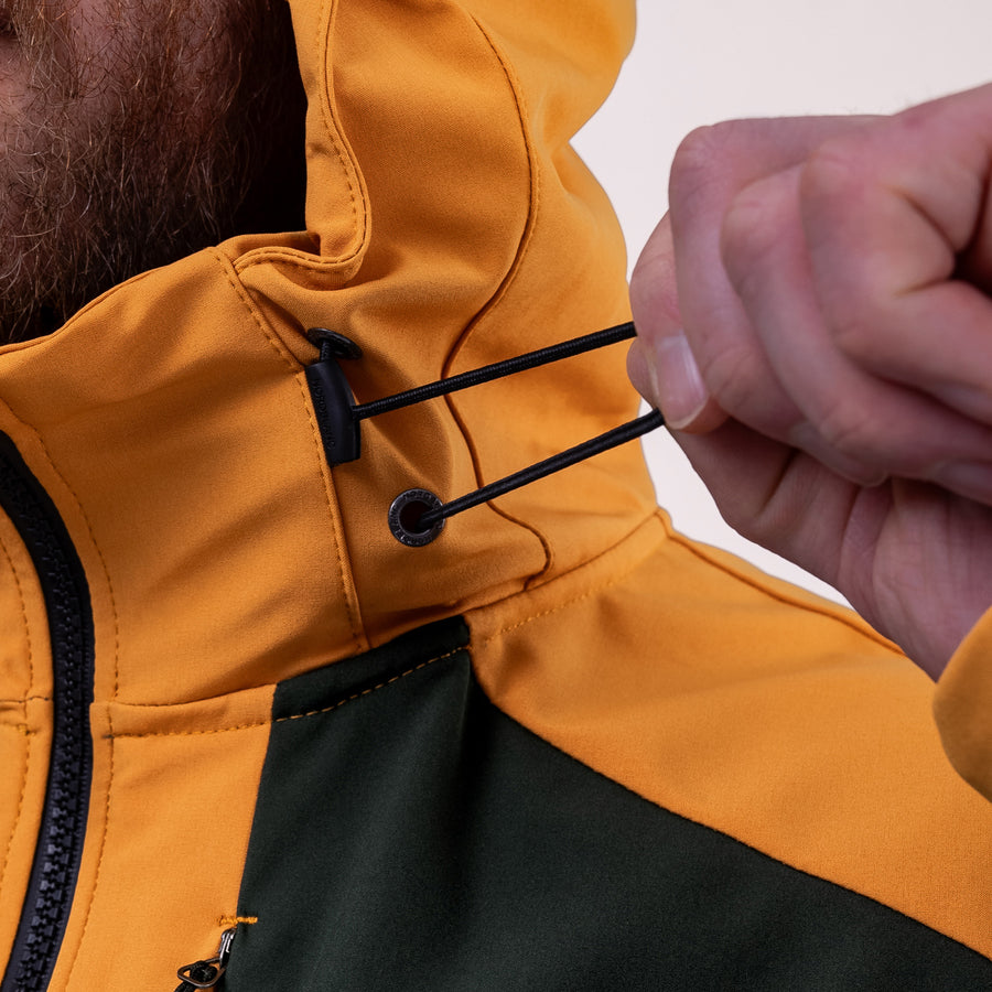 Adjustable hood drawcord