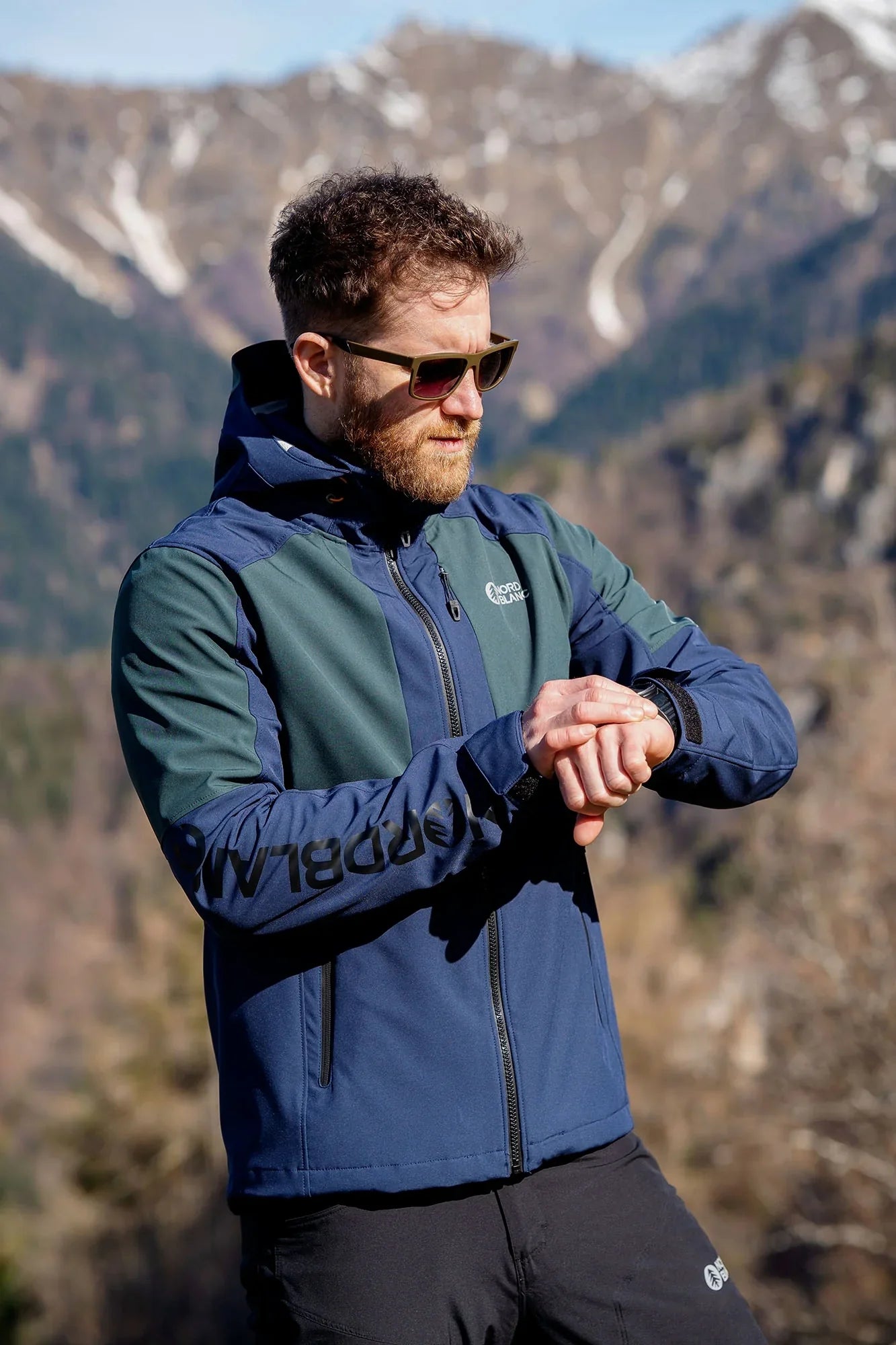 Waterproof light softshell jacket men's - WHISPERING blue-4