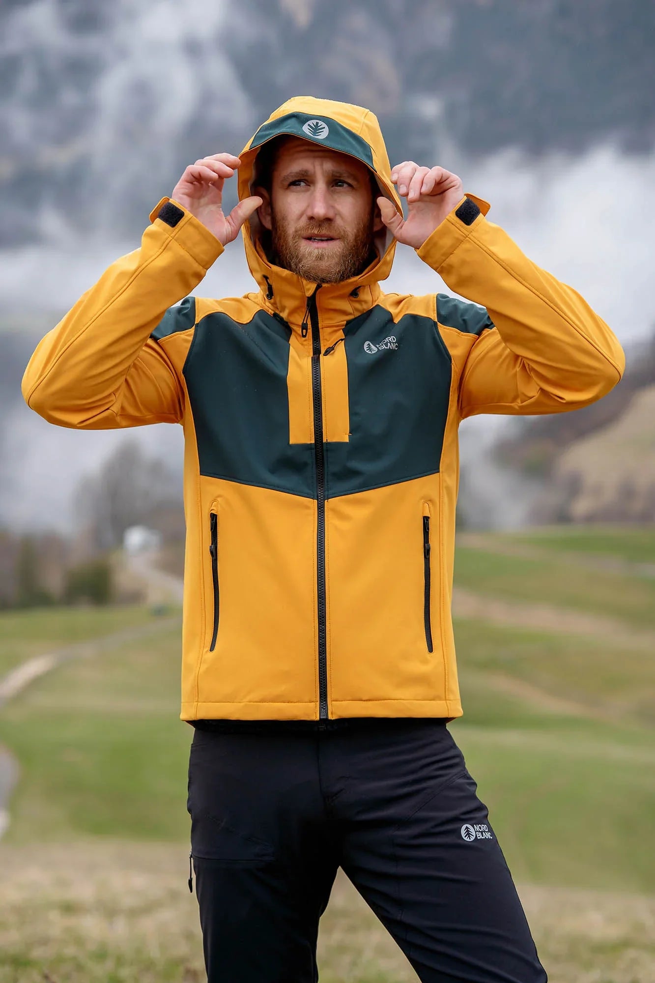 Waterproof light softshell jacket men's - WHISPERING yellow-7