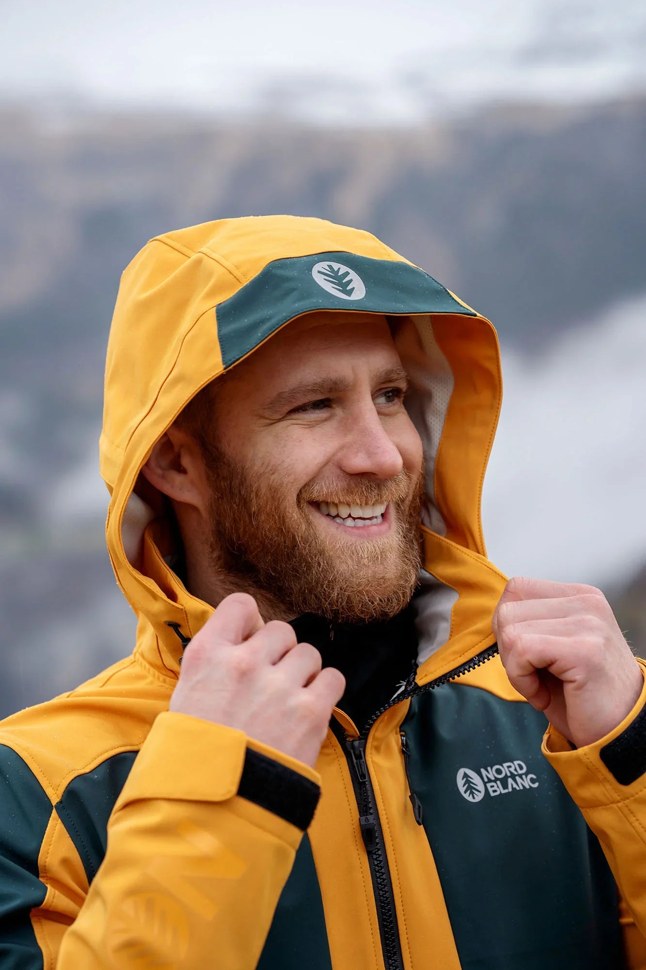 Waterproof light softshell jacket men's - WHISPERING yellow-8