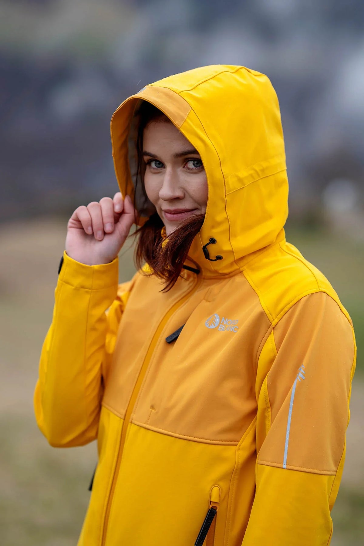 Giacca softshell leggera impermeabile donna - ILLUSION gialla – immagine 6