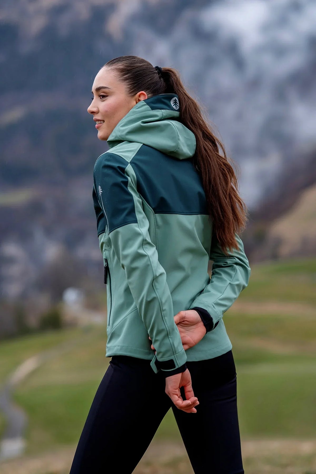 Waterproof light softshell jacket women's - ILLUSION green – image 6