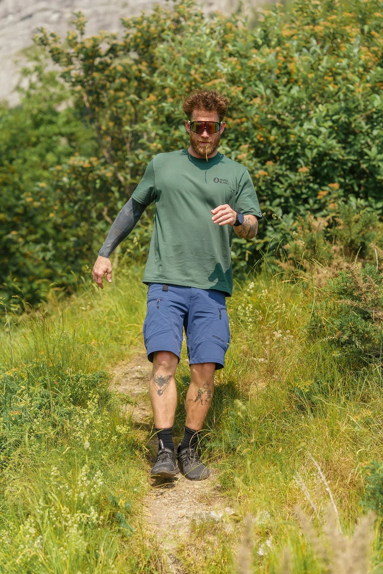 Pantaloni scurți outdoor pentru bărbați - PRECIPICE albaștri-2