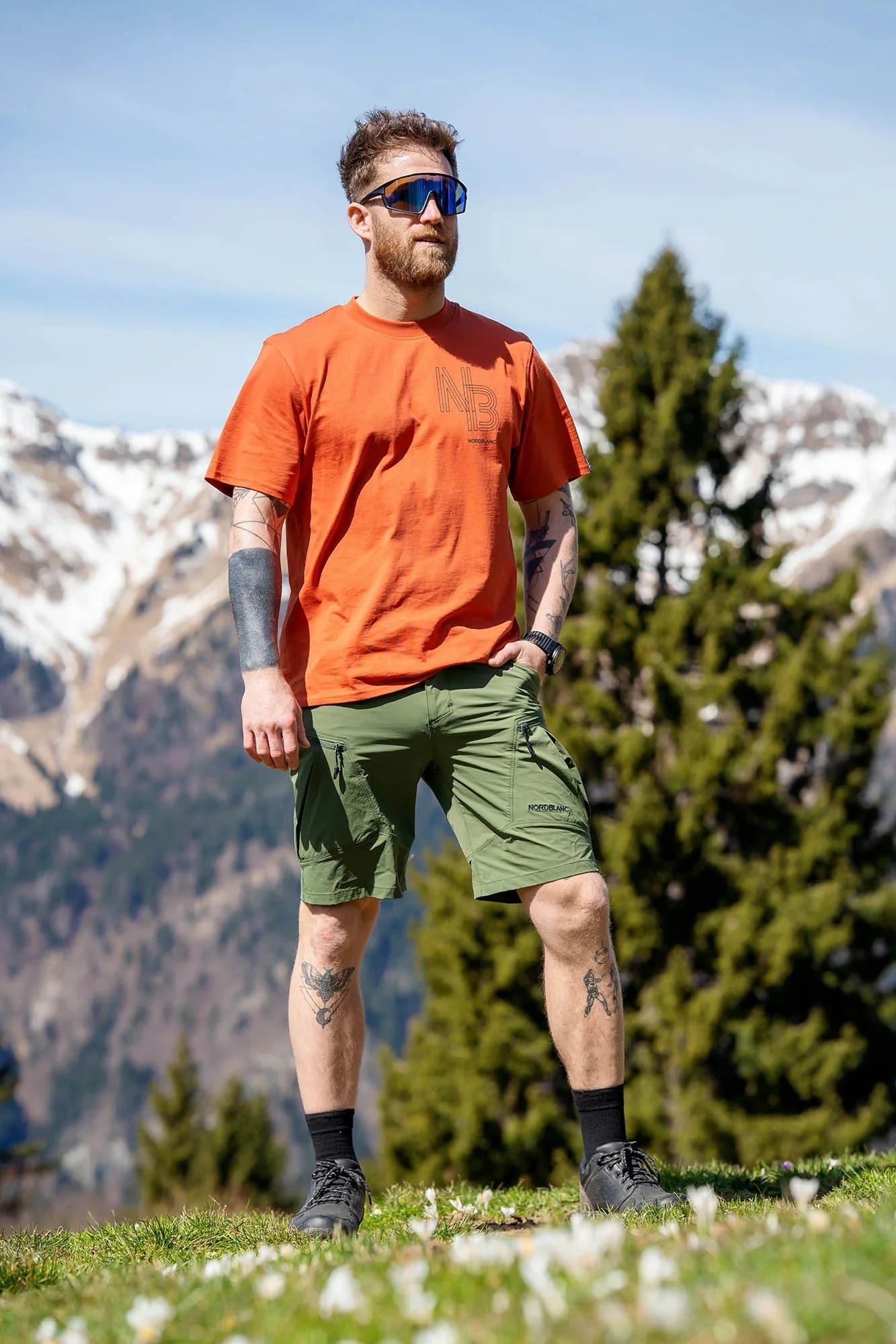 Outdoor kratke hlače moške - PRECIPICE rumenkasto rjave-3