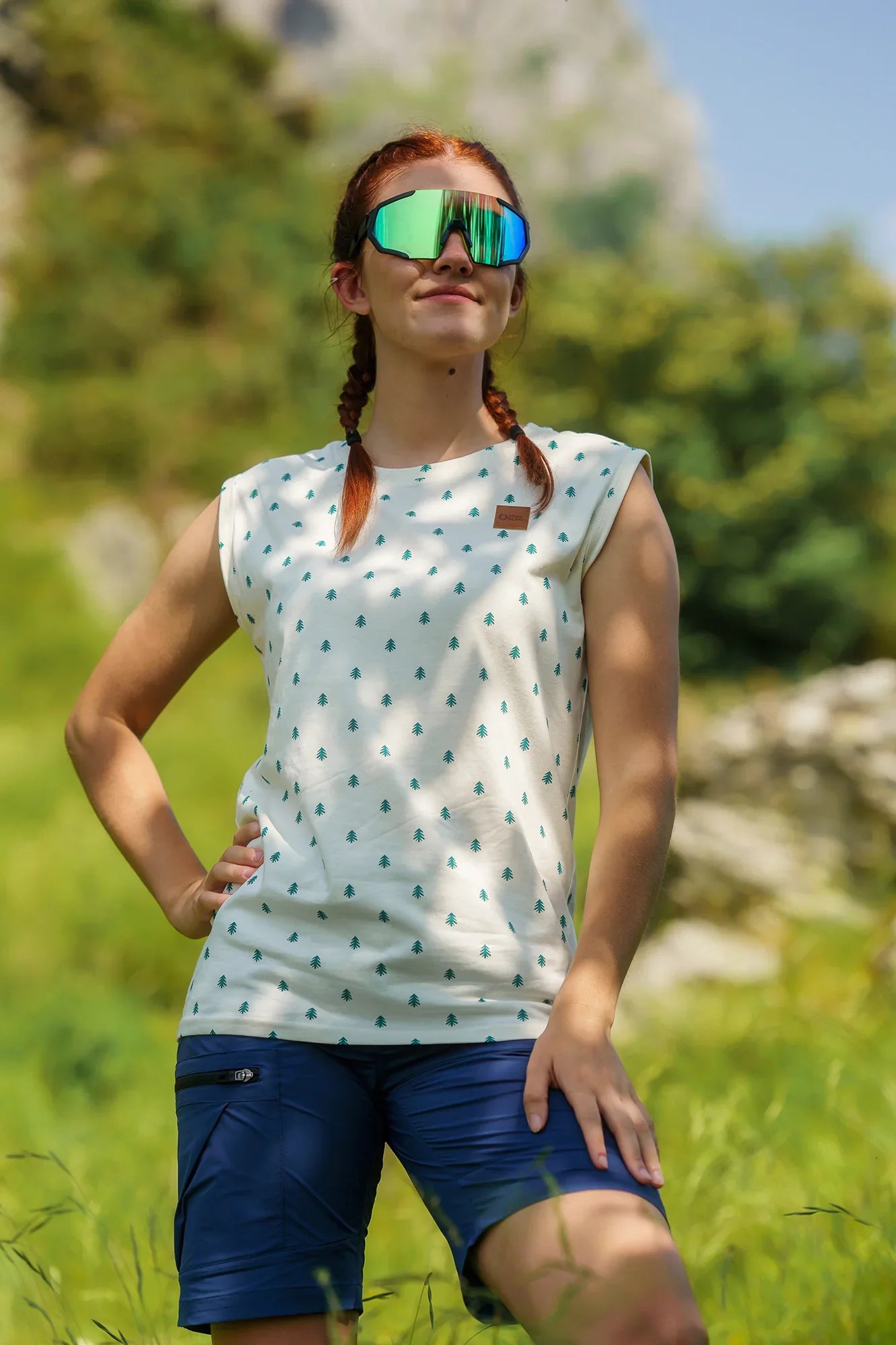 Pantaloni scurți outdoor pentru femei - HUES albaștri-4