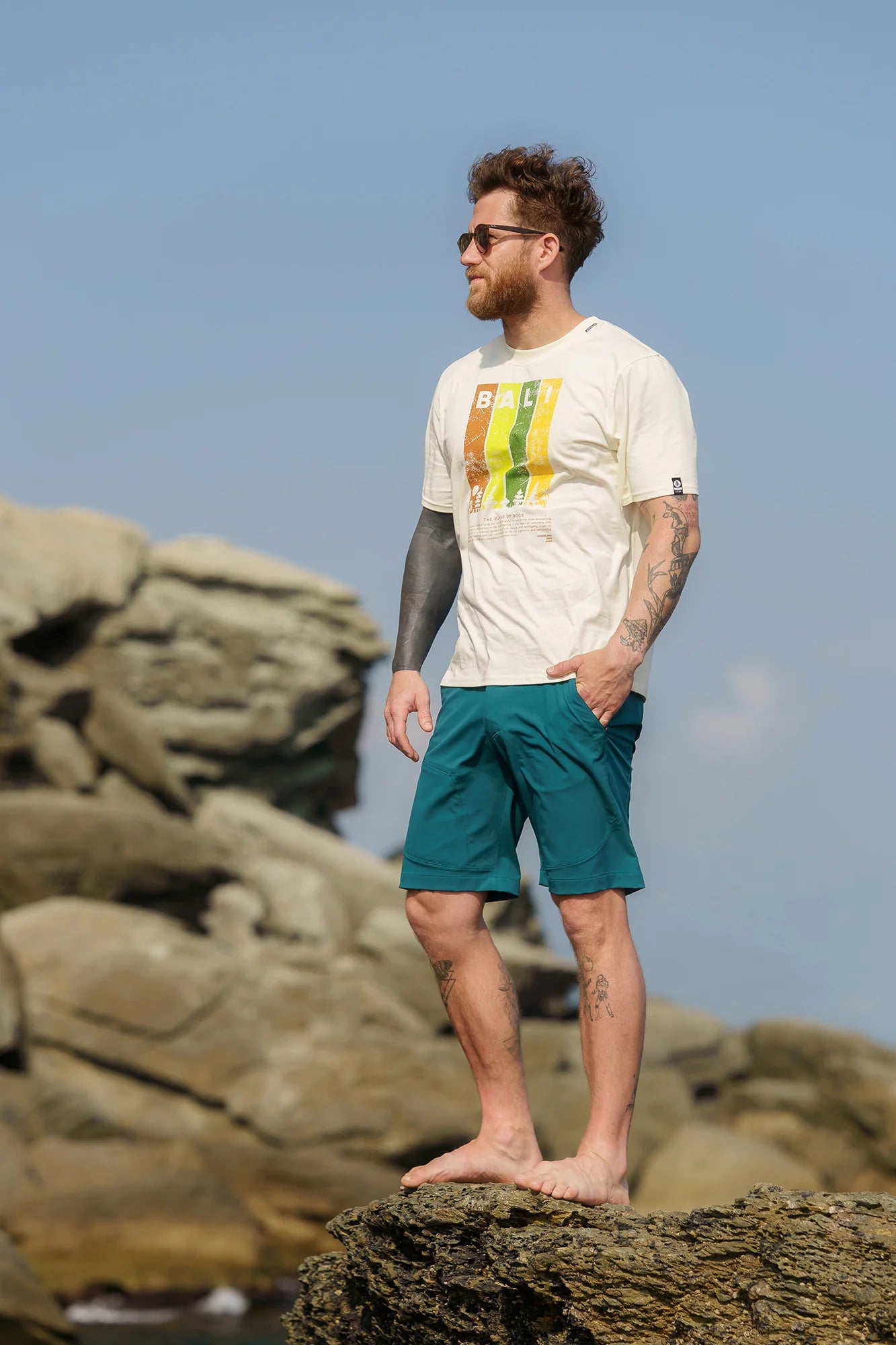 Outdoor shorts men's - CLIMBHIGH green-4