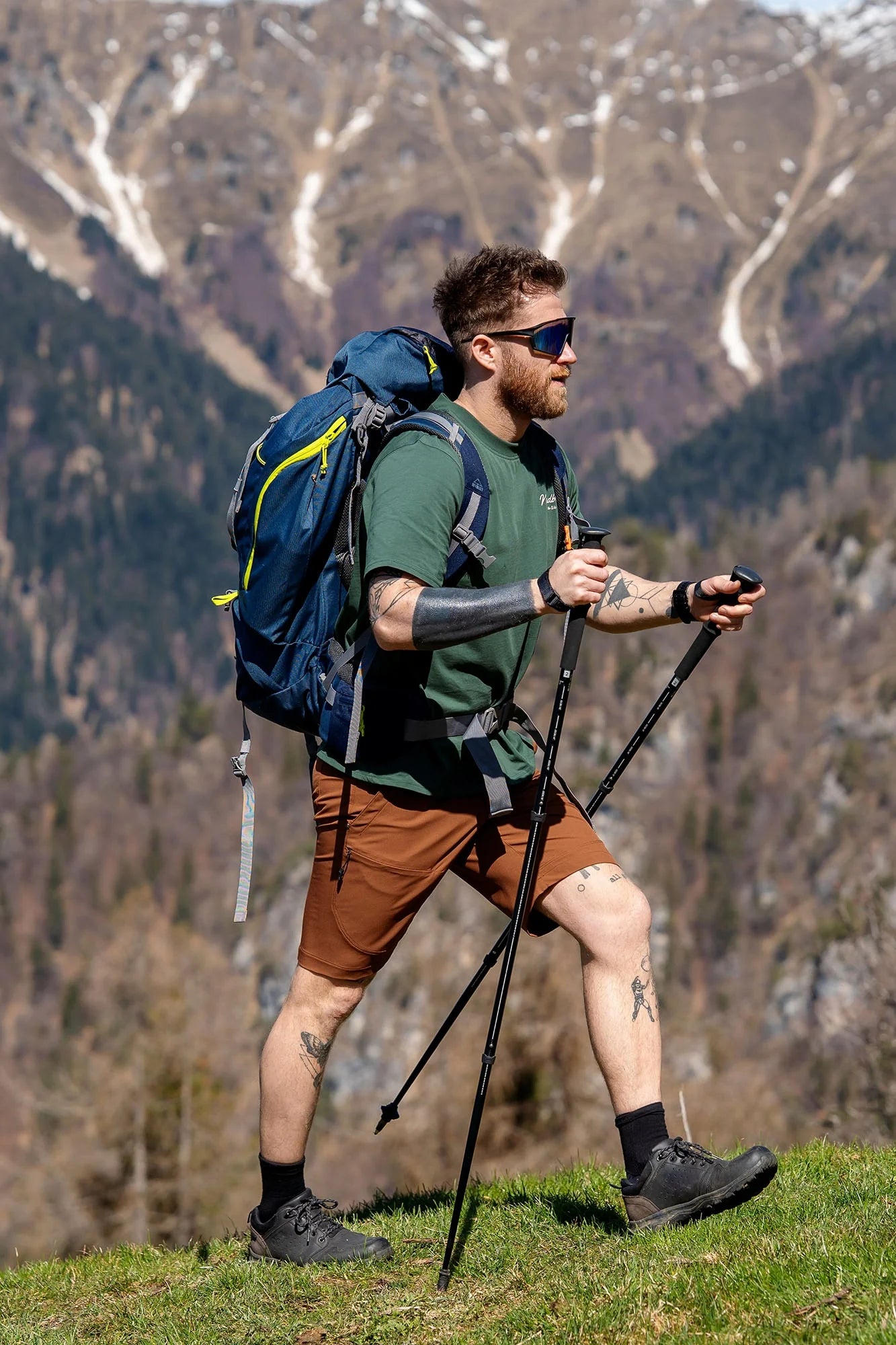 Outdoor shorts men's - CLIMBHIGH brown-3