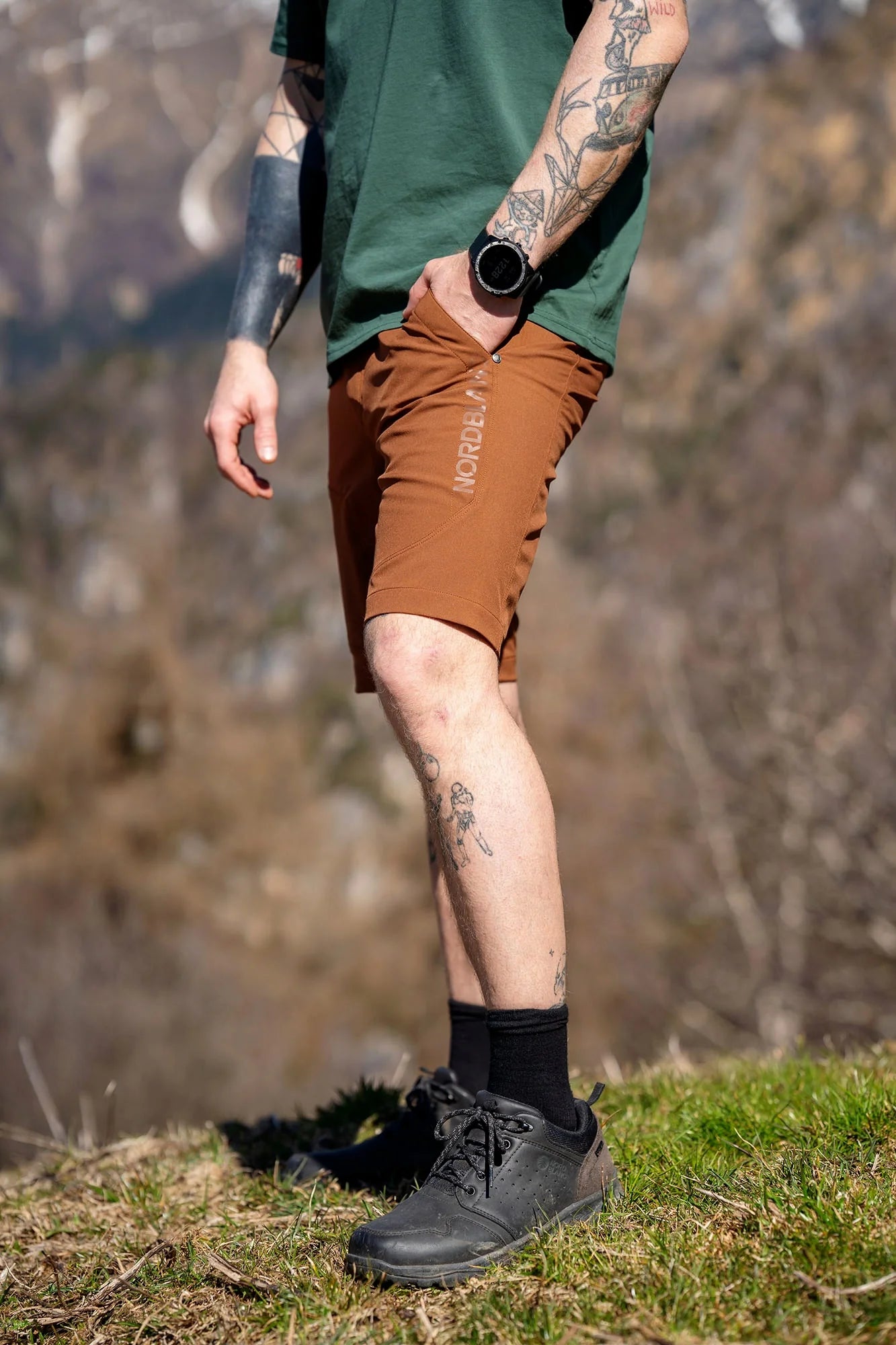 Outdoor shorts men's - CLIMBHIGH brown-6