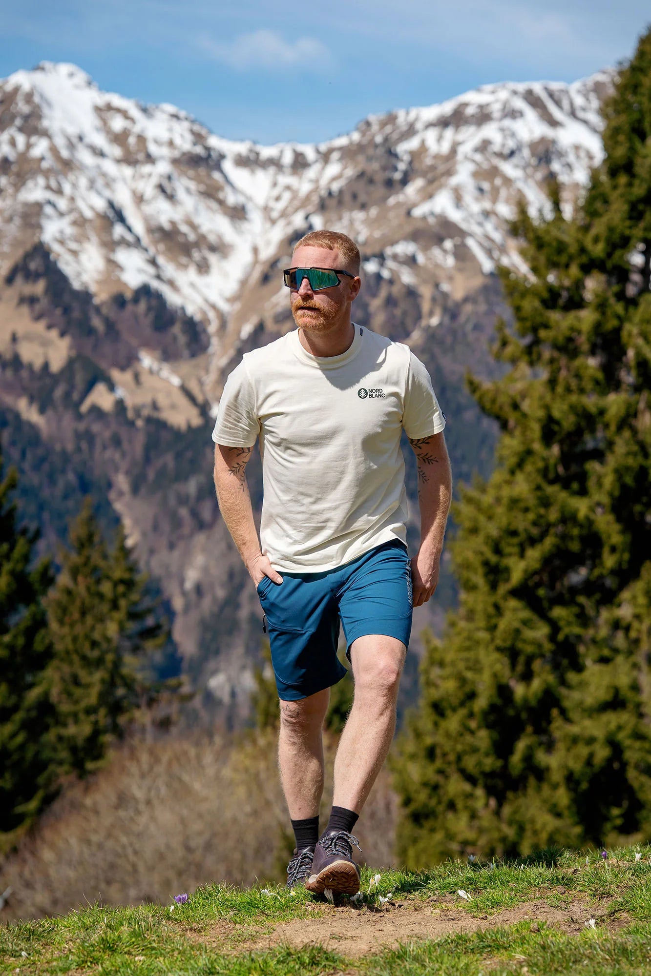 Outdoor kratke hlače moške - CLIMBHIGH modre-3