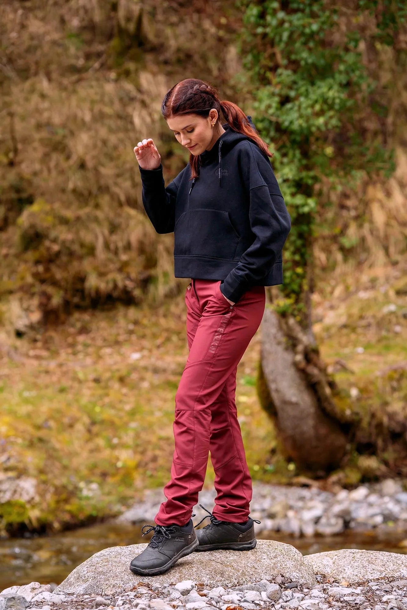 Outdoorhose Damen - UPLIFT weinrot-4