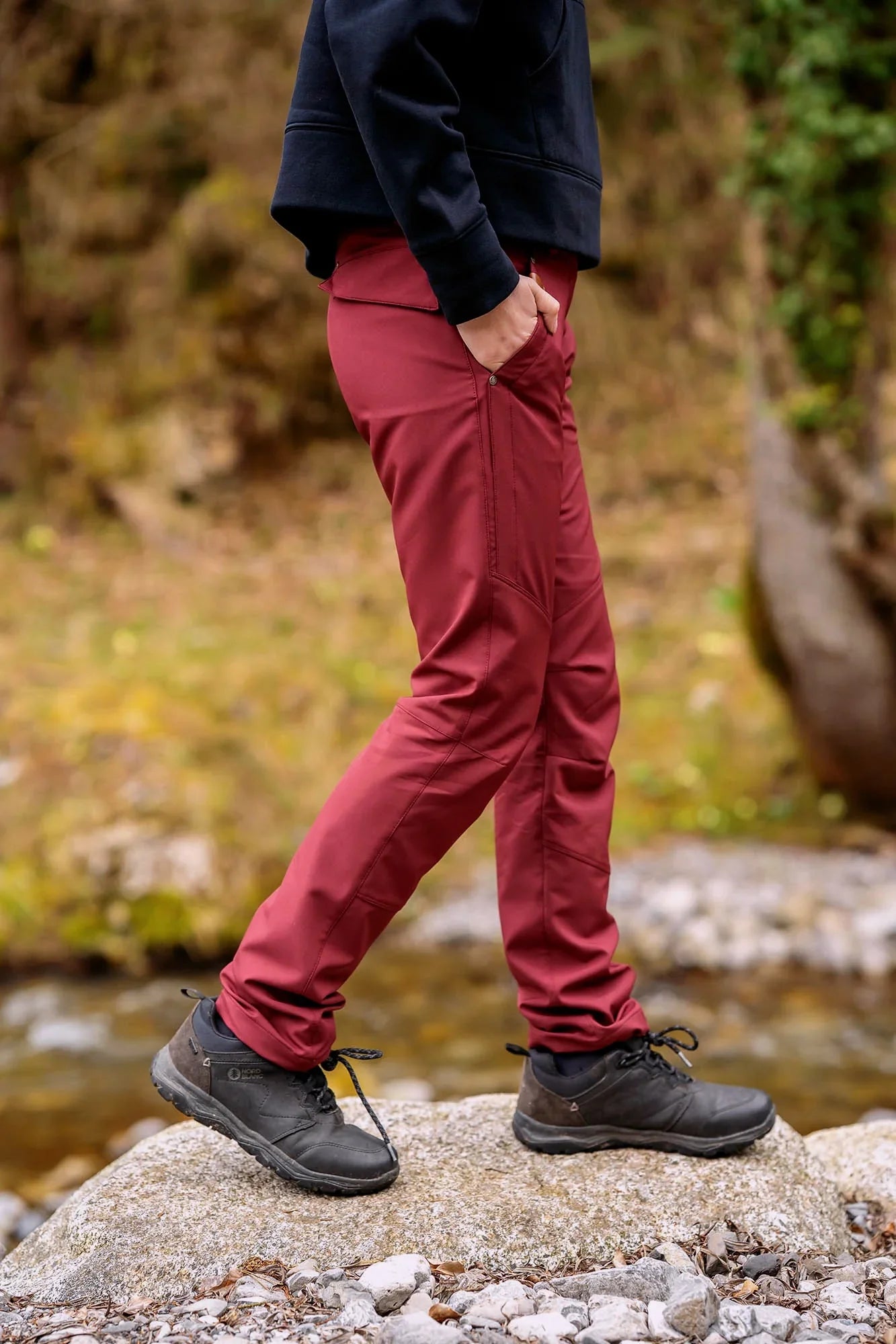 Outdoorhose Damen - UPLIFT weinrot-5