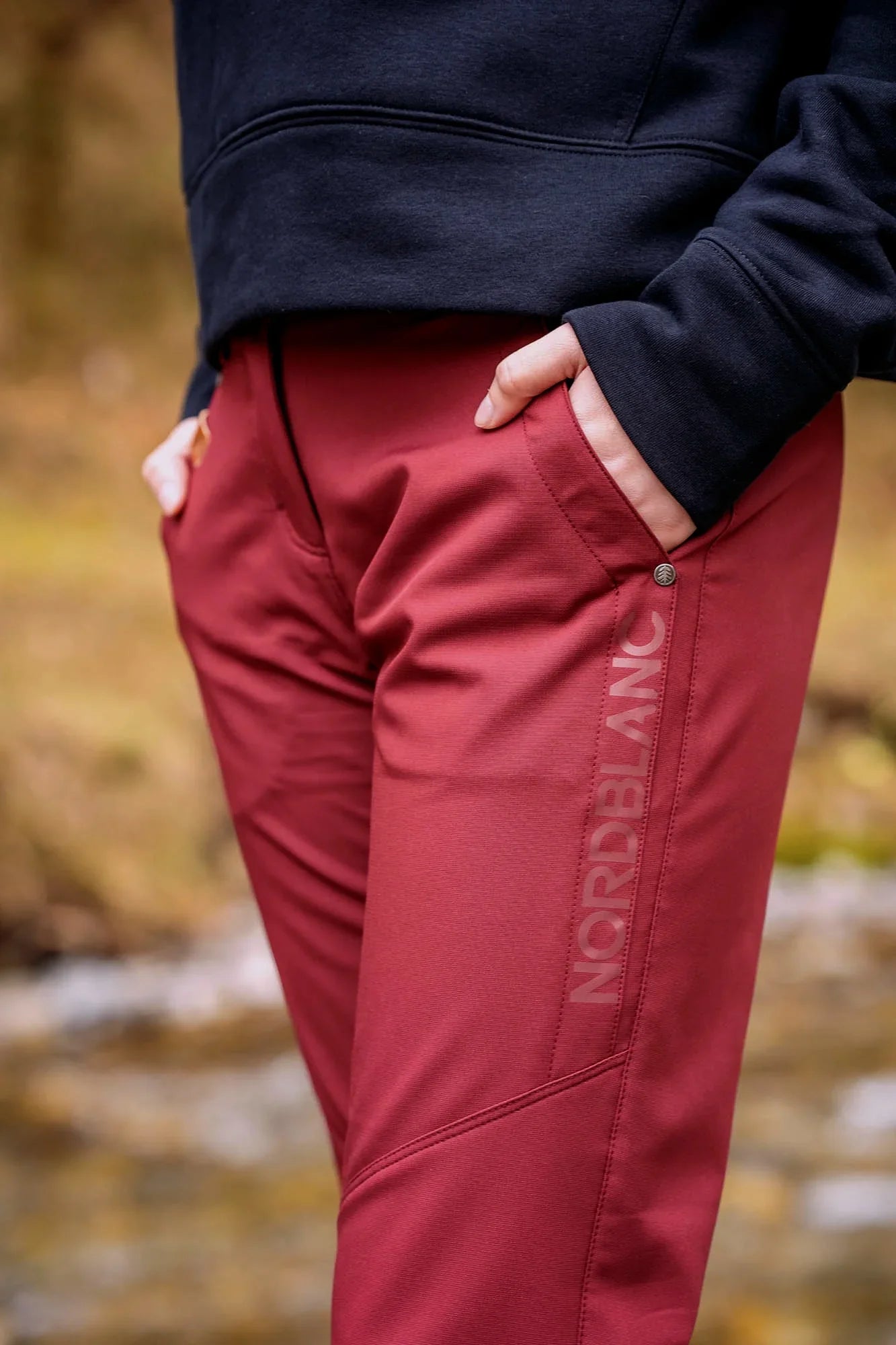 Outdoorhose Damen - UPLIFT weinrot-6