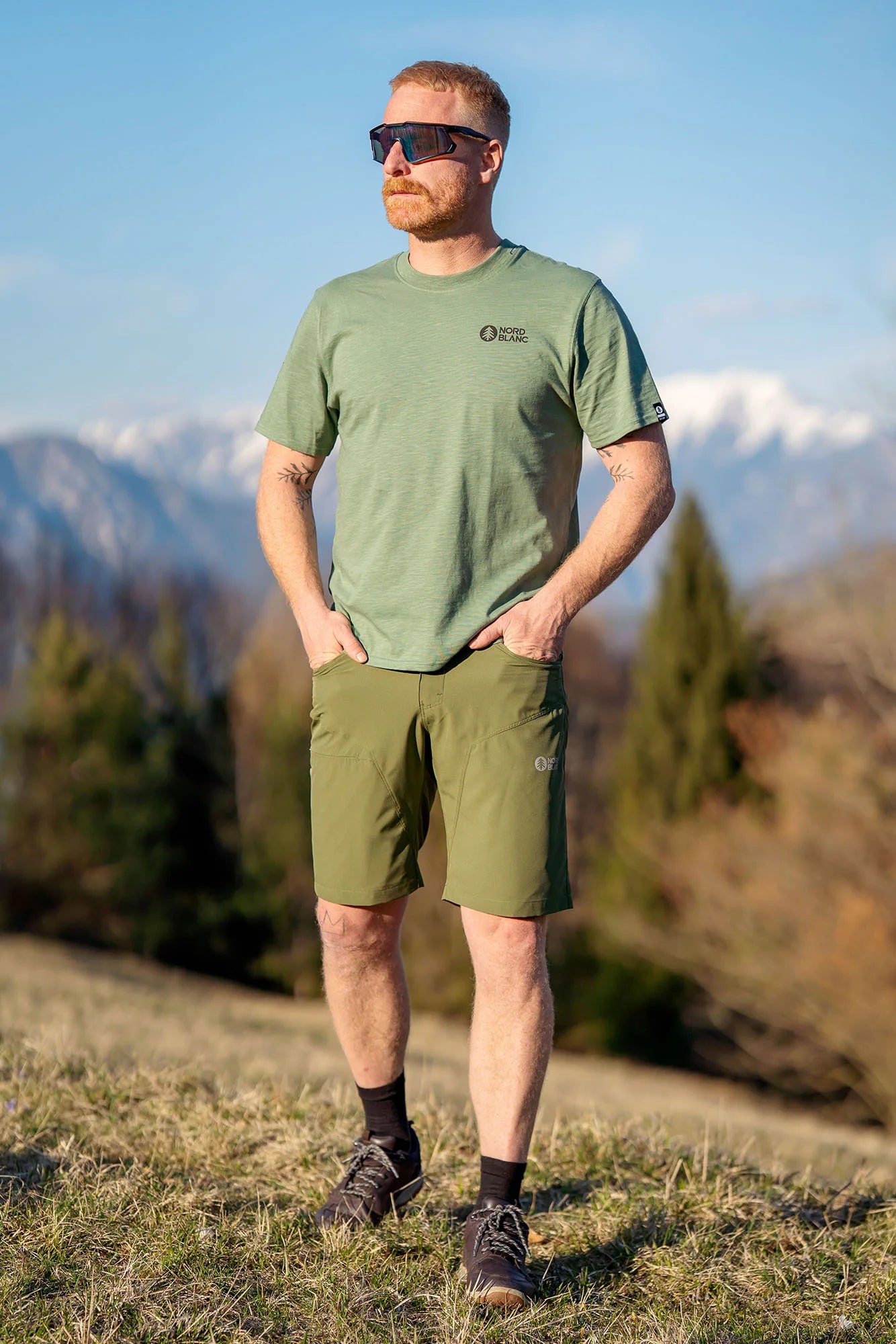 Lagane outdoor kratke hlače muške - SIERRA zelene-3