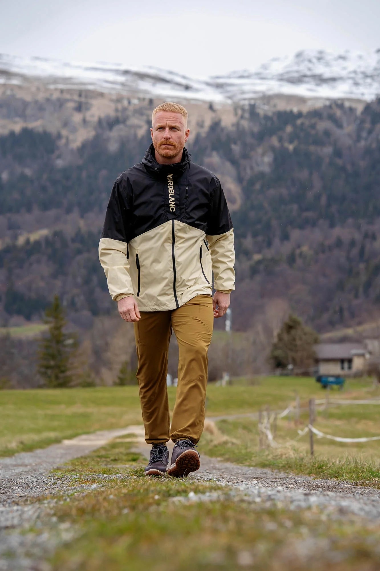 Lahke outdoor hlače s krojom trenirke moške - LORD rjave-3