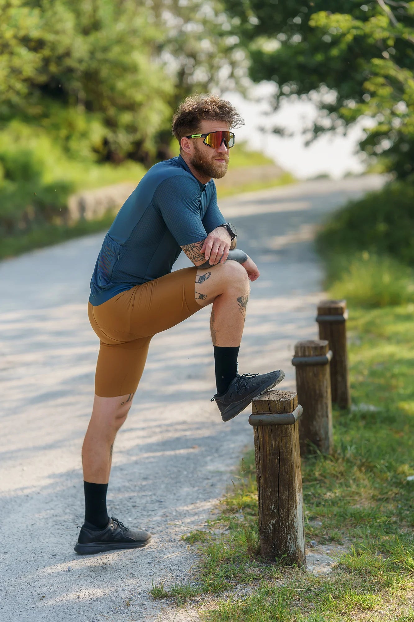 Bike shorts men's - EXALT brown-8