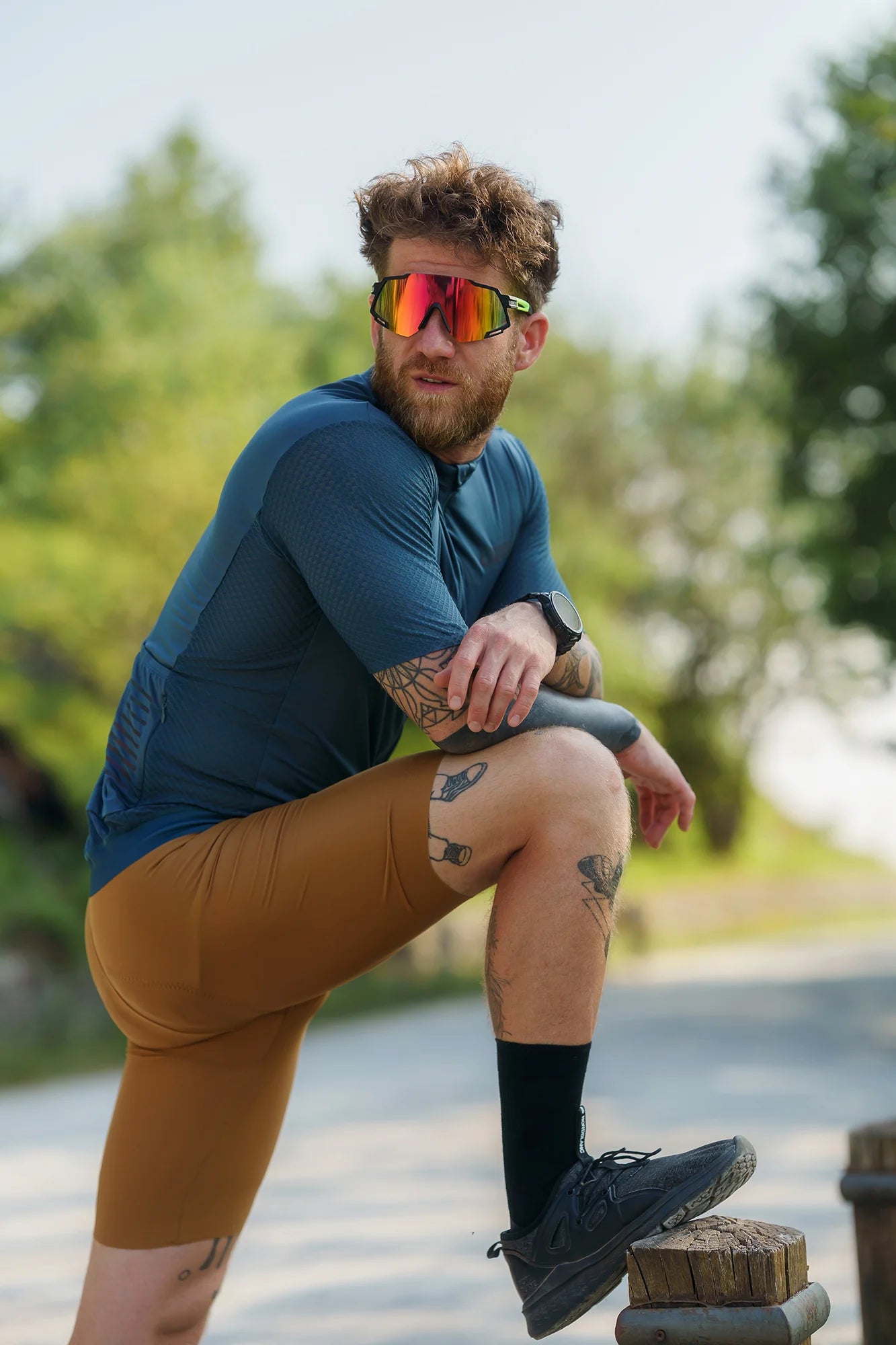 Bike shorts men's - EXALT brown-9