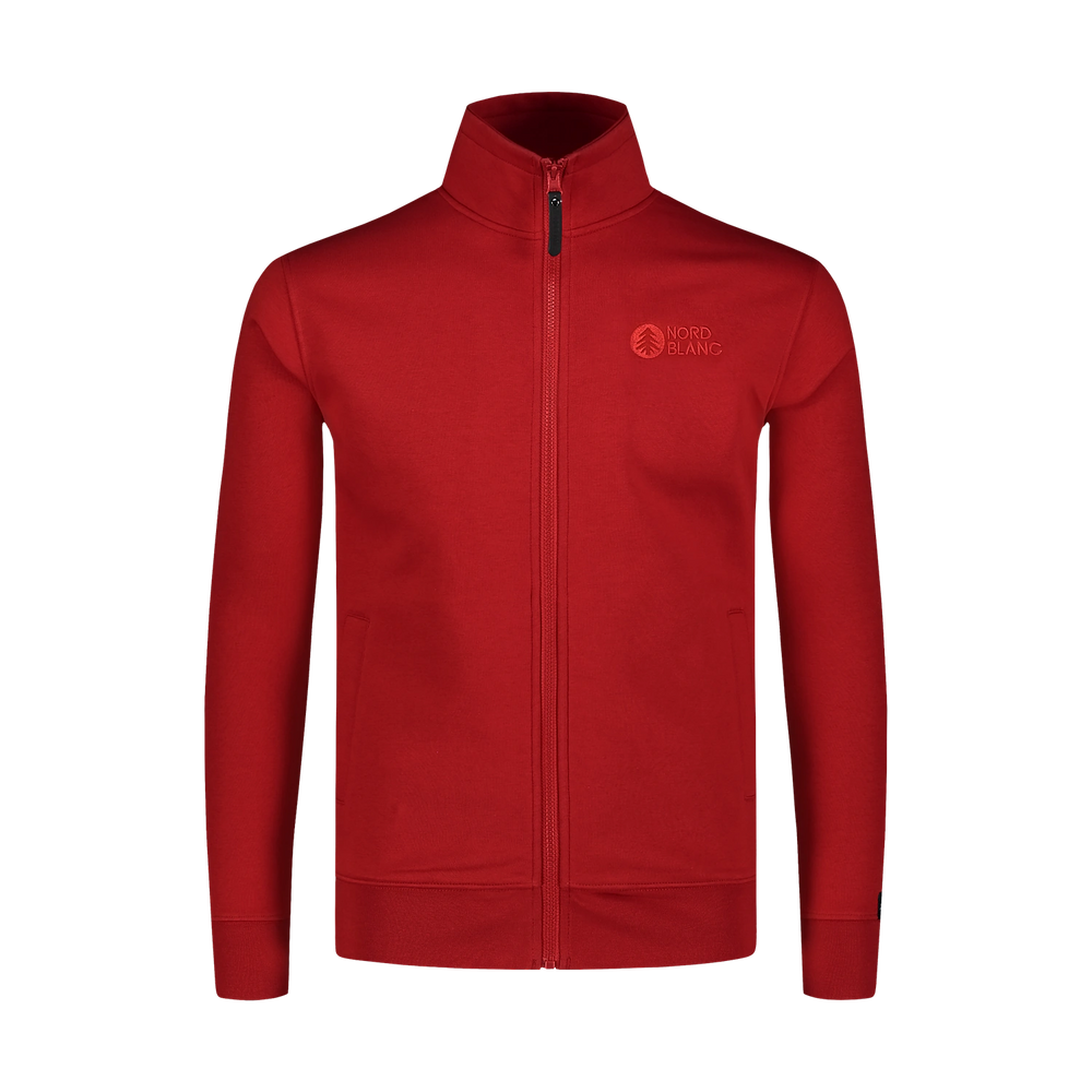 Cotton zip sweatshirt without hood