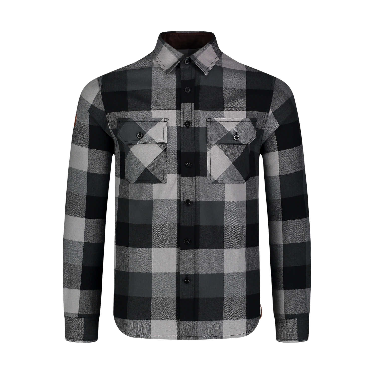 Flannel shirt men's - QUANTUM black-1