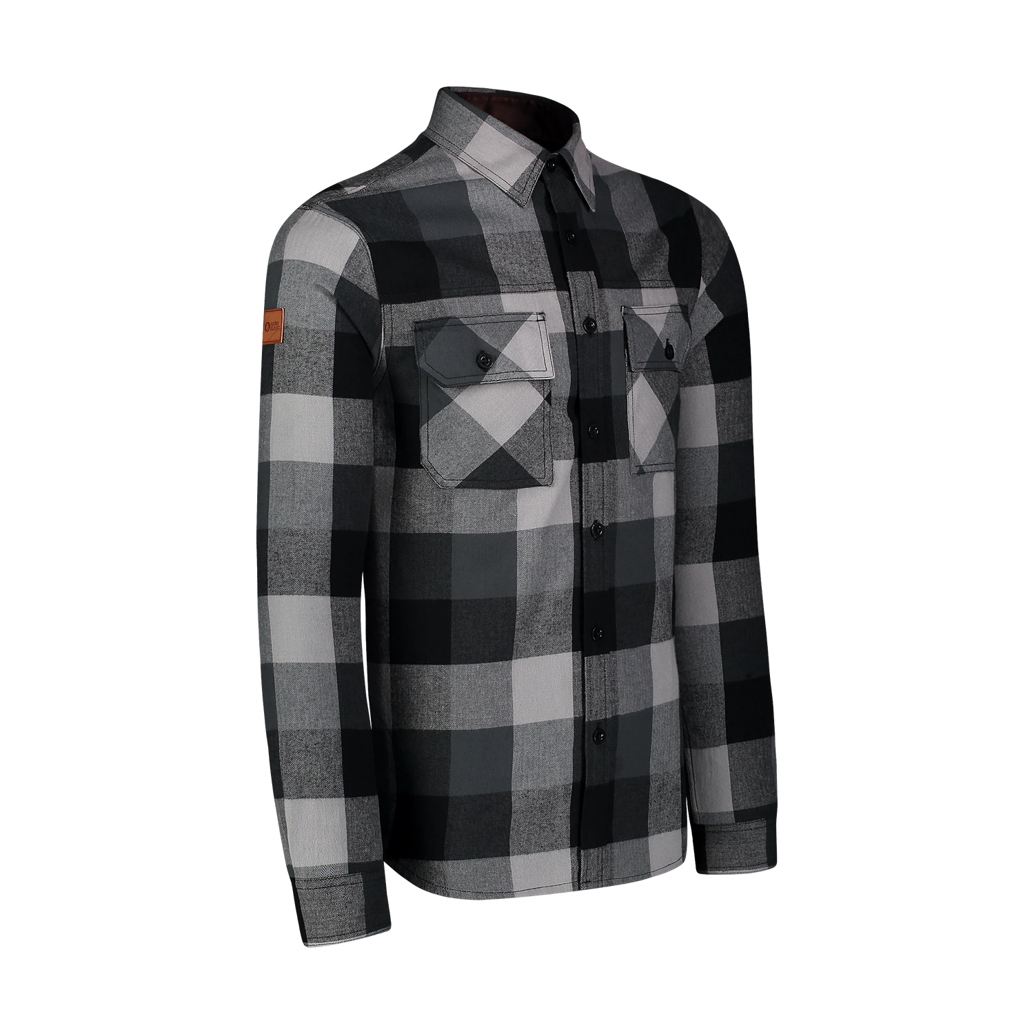 Flannel shirt men's - QUANTUM black-2