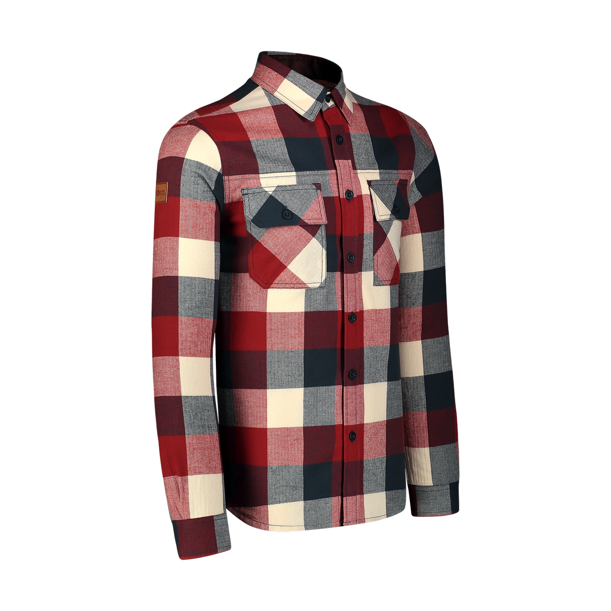 Flanellhemd Herren - QUANTUM rot-2