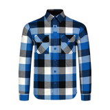 Flannel shirt men's - QUANTUM blue