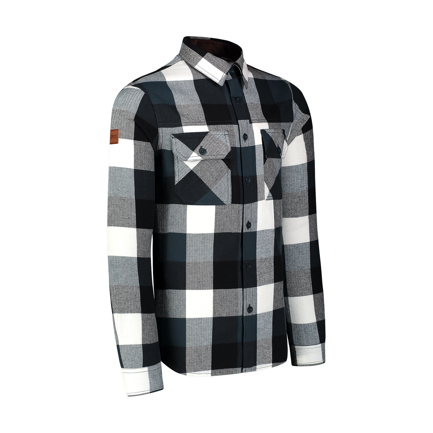 Flanellhemd Herren - QUANTUM blau-2