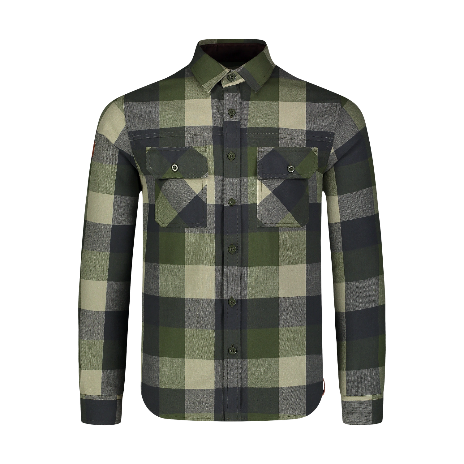 Flanellhemd Herren - QUANTUM grün-1