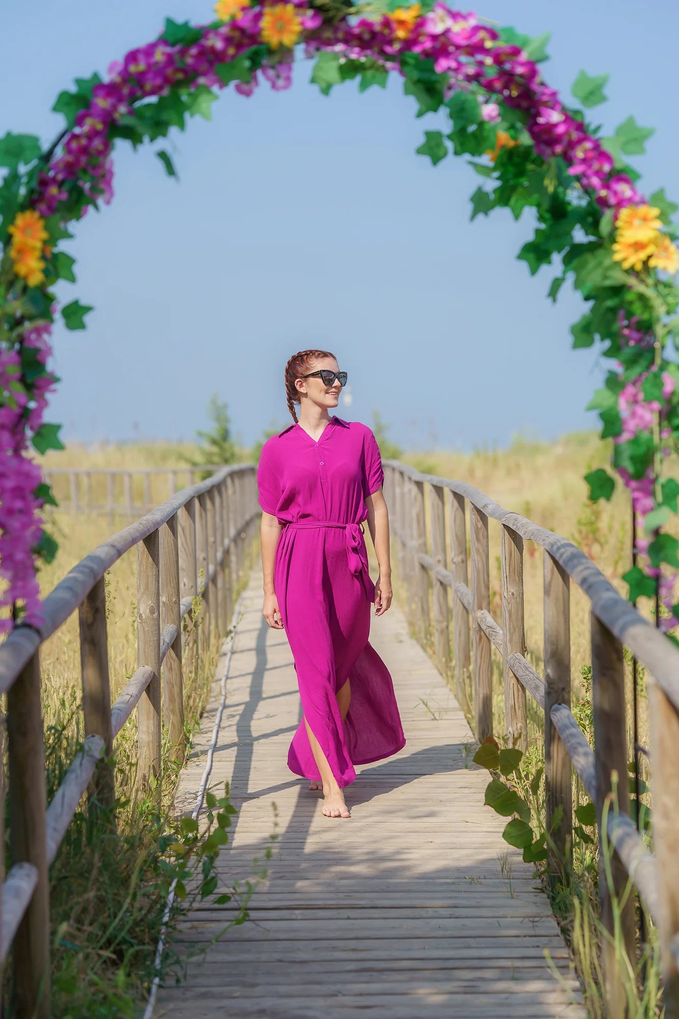 Dress women's - DIANE pink-3