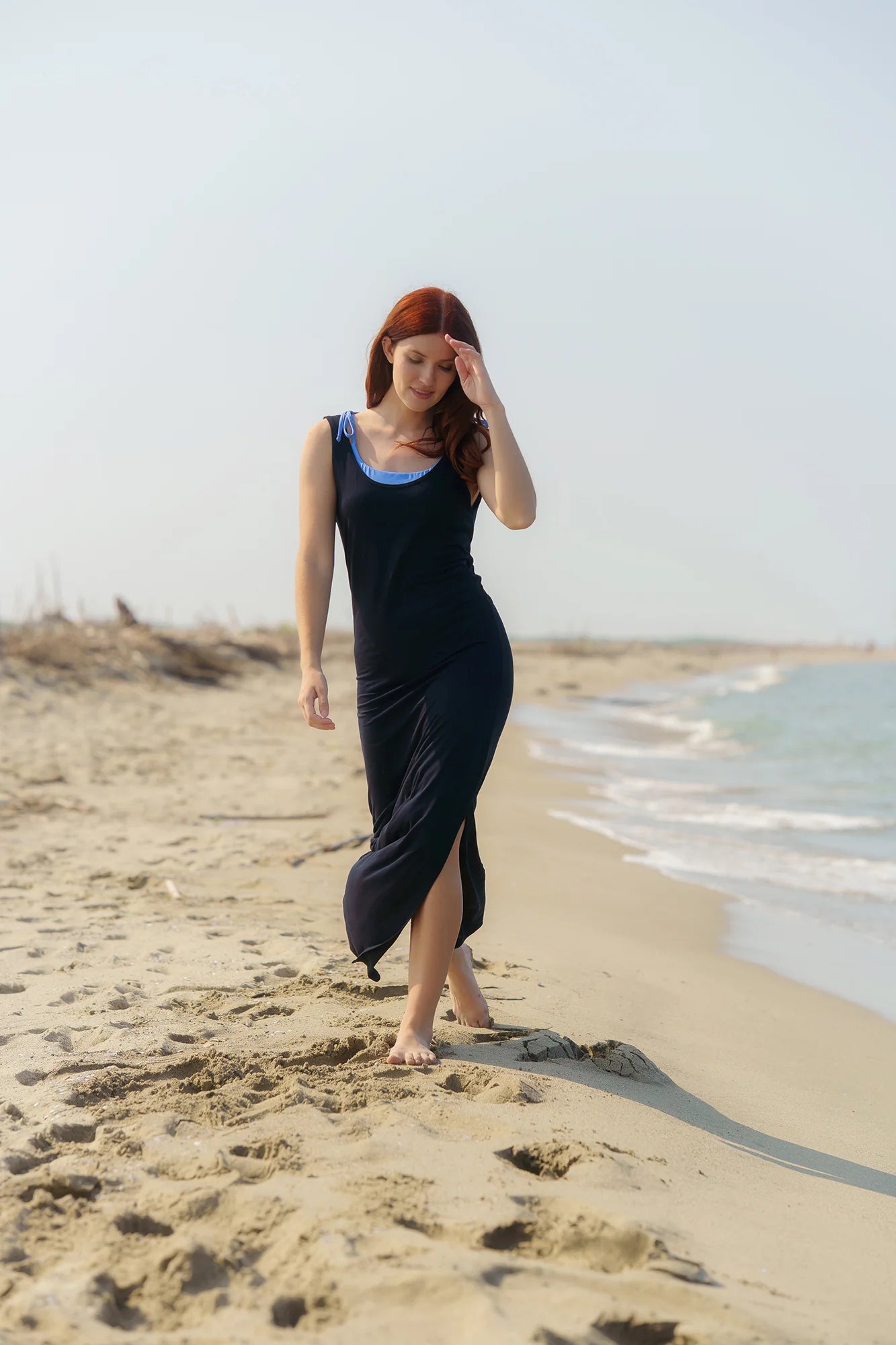 Sommerkleid Damen - LINA schwarz-3