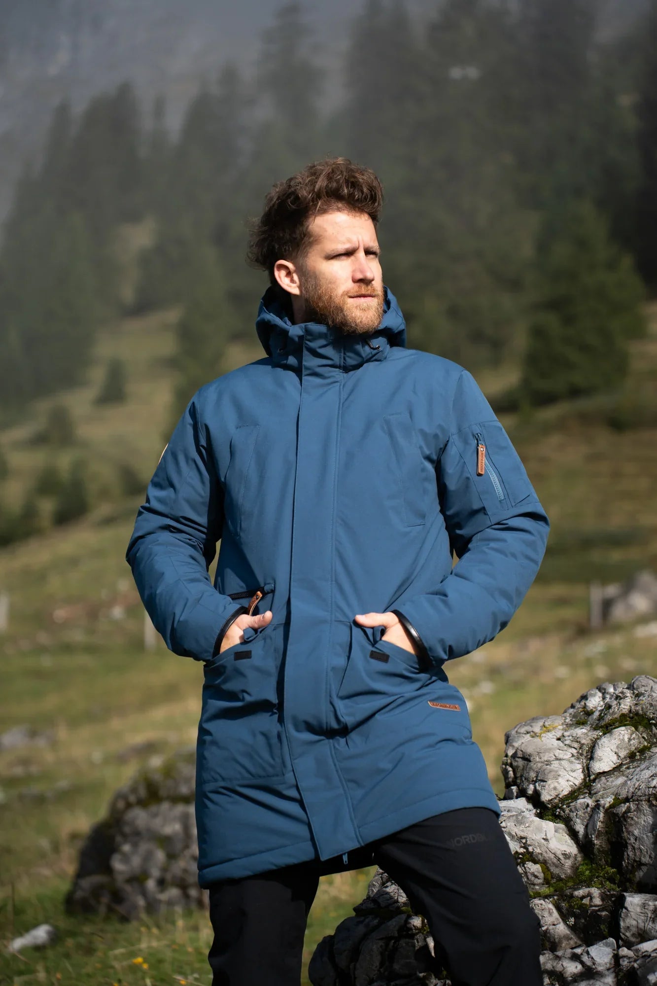 Waterproof winter parka men's - ICEAGE blue-3