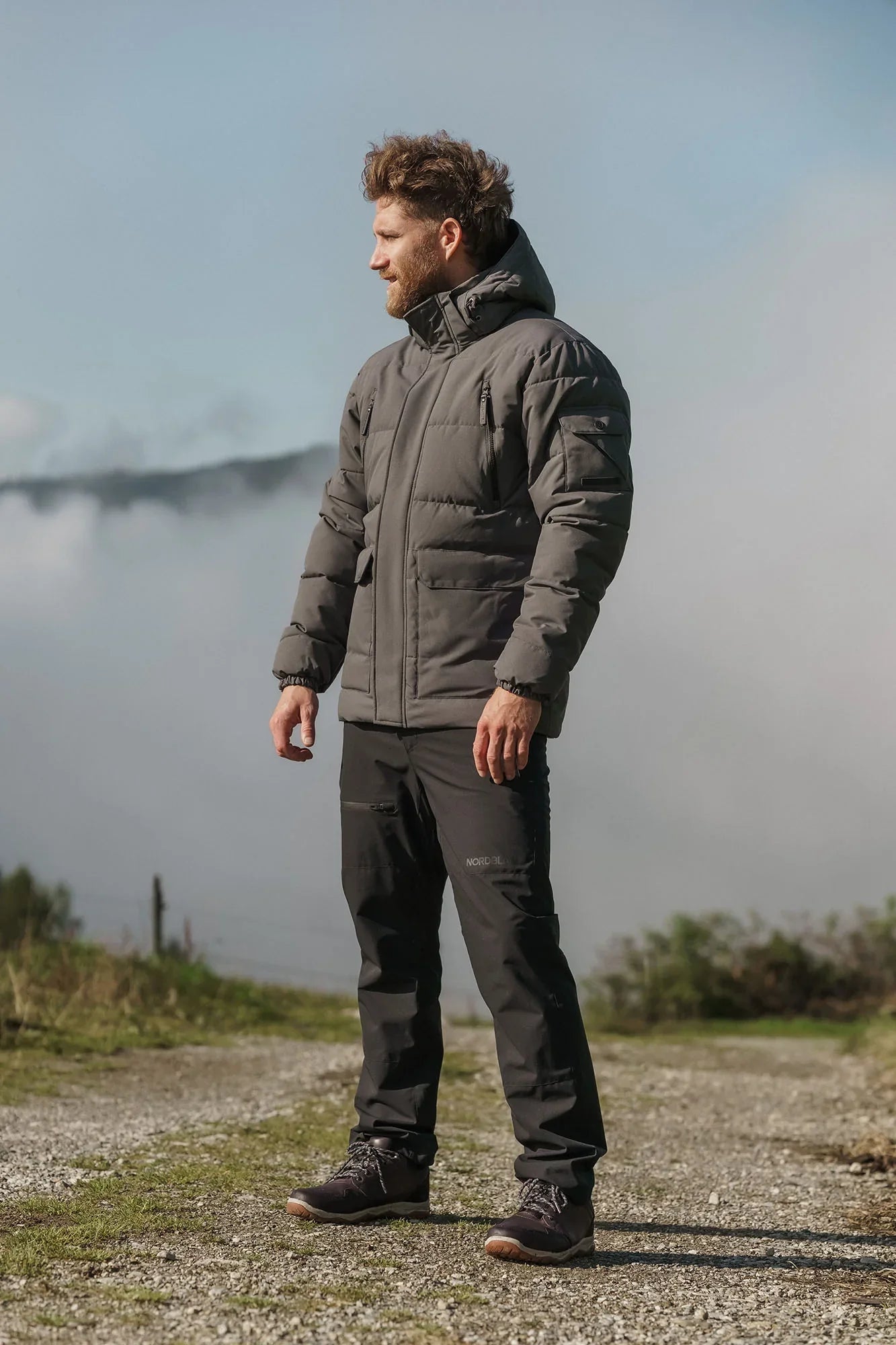 Wasserdichte Winterjacke Herren - FYRN grau-2