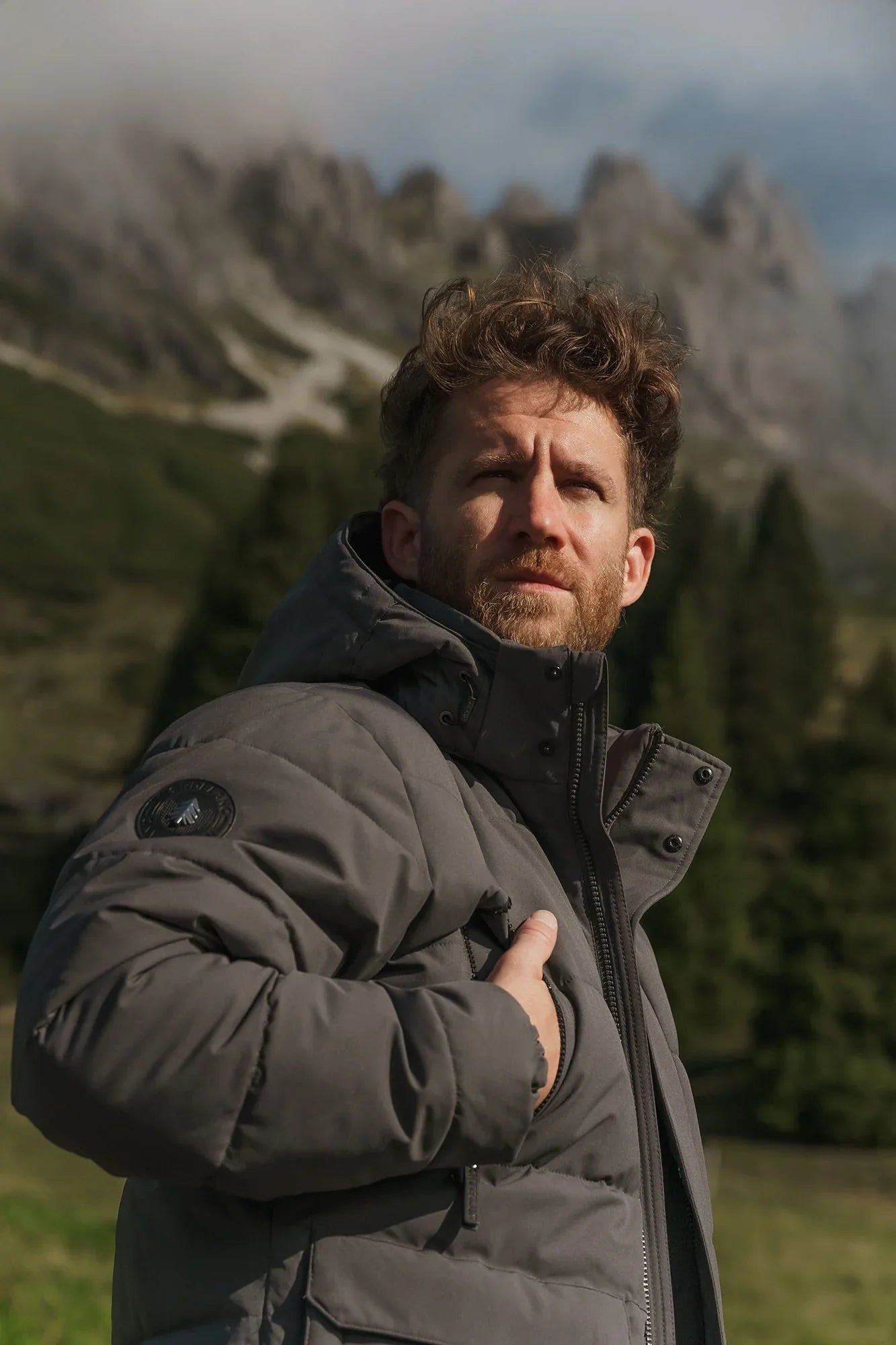 Wasserdichte Winterjacke Herren - FYRN grau-3