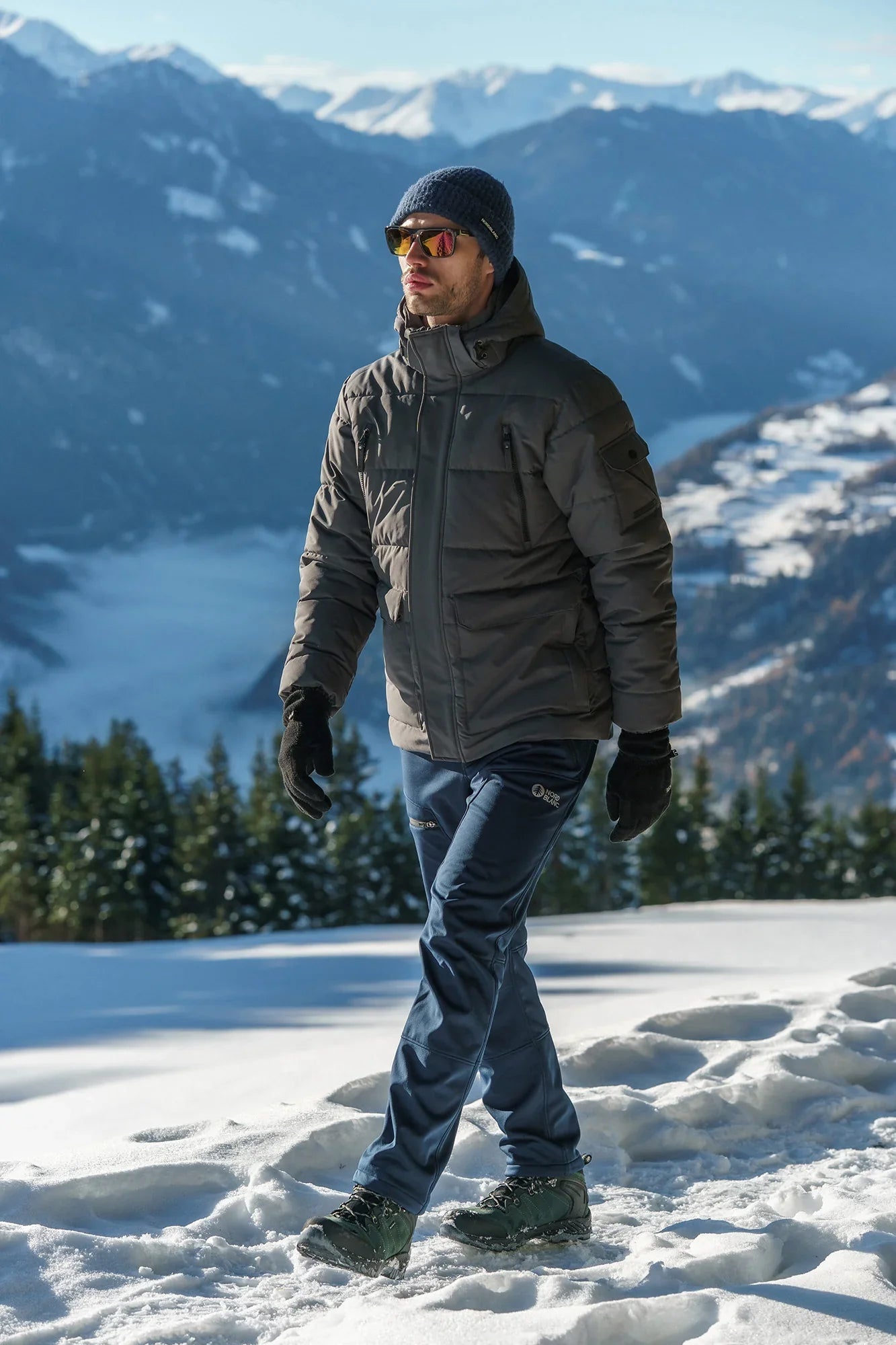 Wasserdichte Winterjacke Herren - FYRN grau-4
