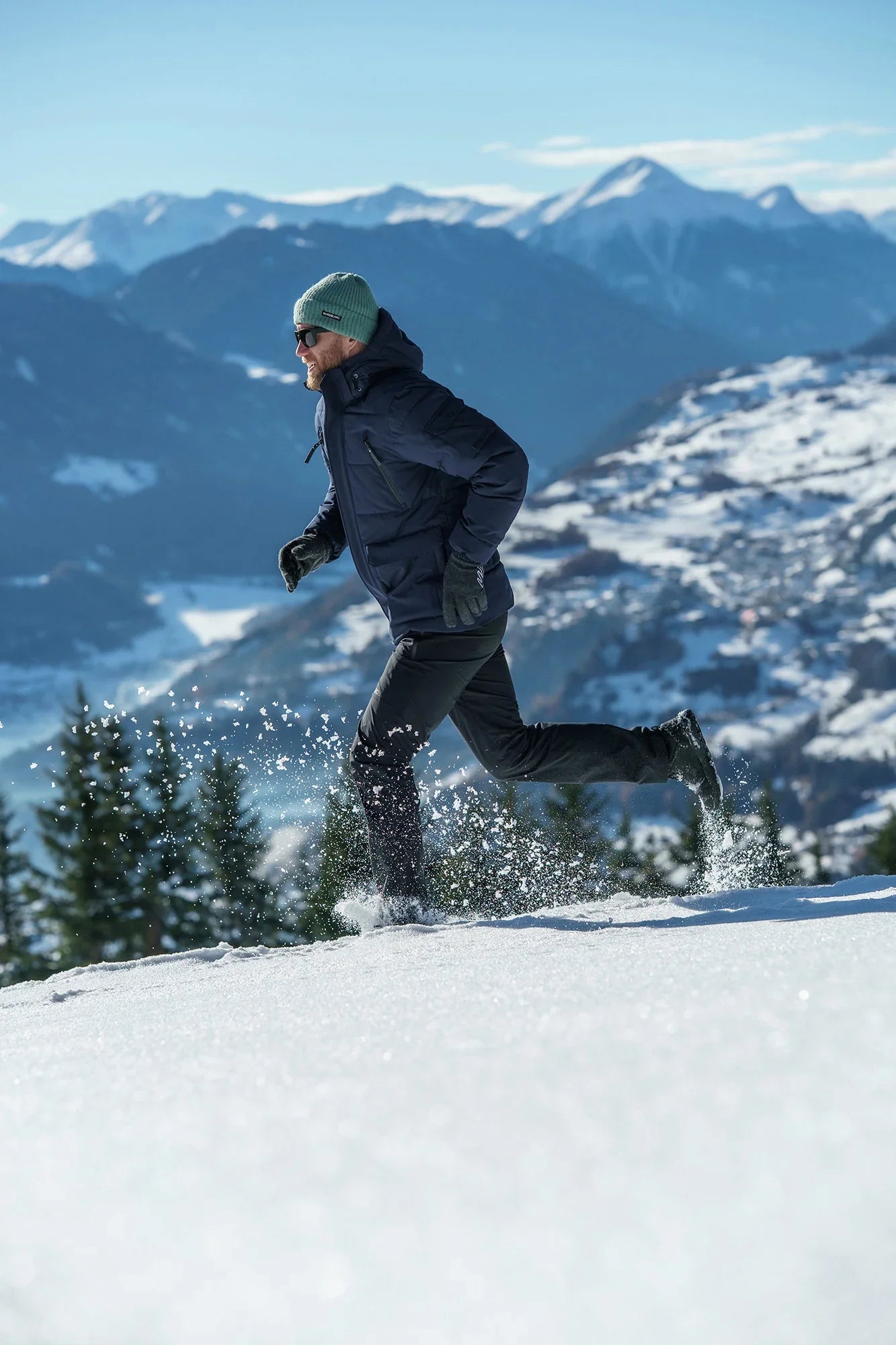 Wasserdichte Winterjacke Herren - FYRN blau-2