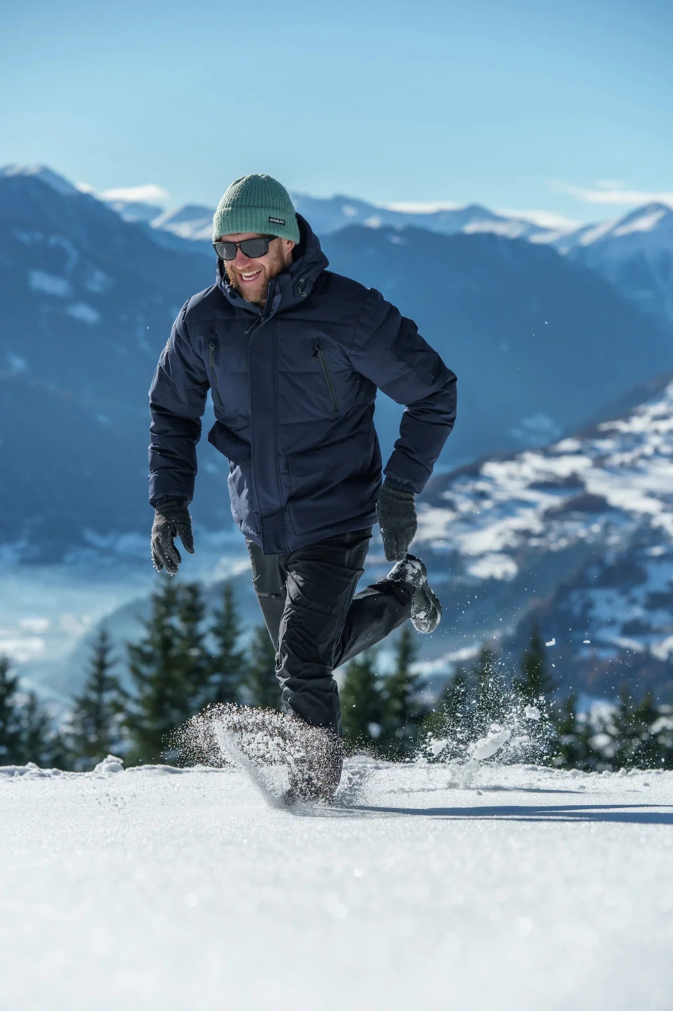 Wasserdichte Winterjacke Herren - FYRN blau-3