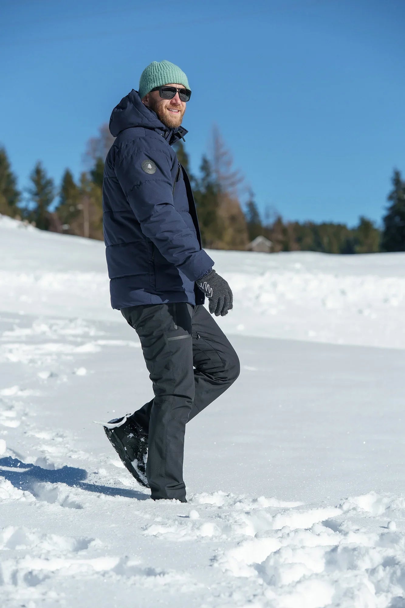 Wasserdichte Winterjacke Herren - FYRN blau-5