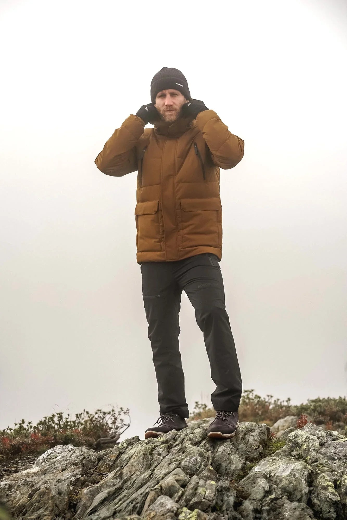 Wasserdichte Winterjacke Herren - FYRN braun-2