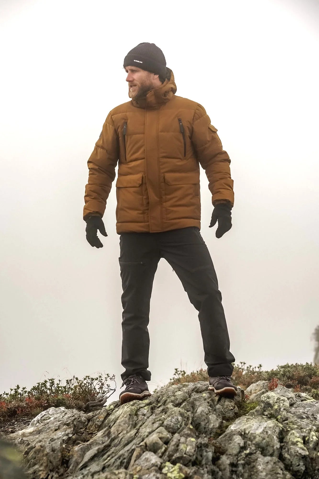 Wasserdichte Winterjacke Herren - FYRN braun-3