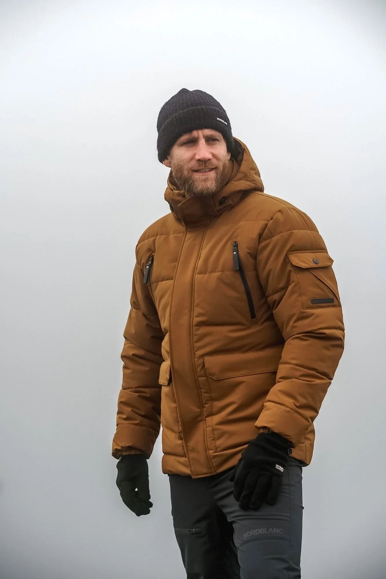 Wasserdichte Winterjacke Herren - FYRN braun-4