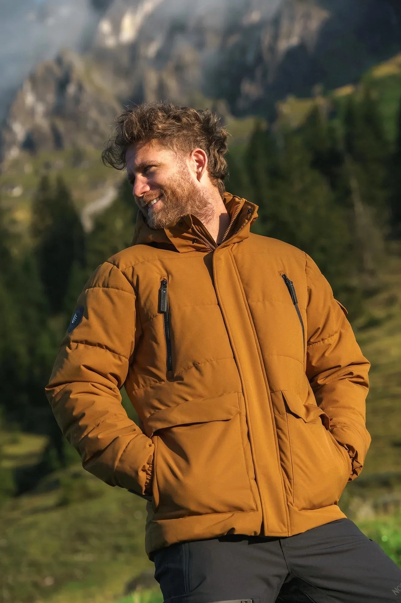 Wasserdichte Winterjacke Herren - FYRN braun-9
