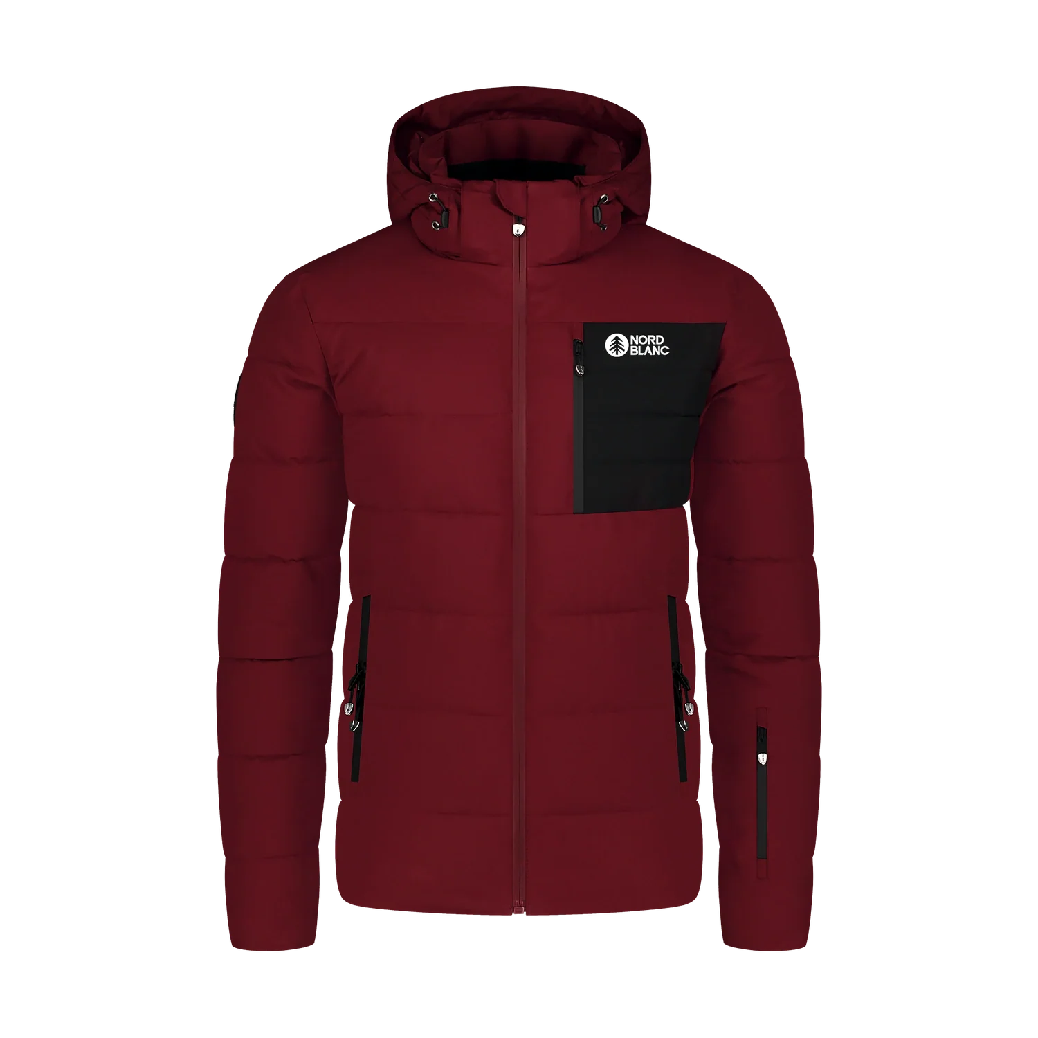 Wasserdichte Winterjacke Herren - BRAMBLE weinrot