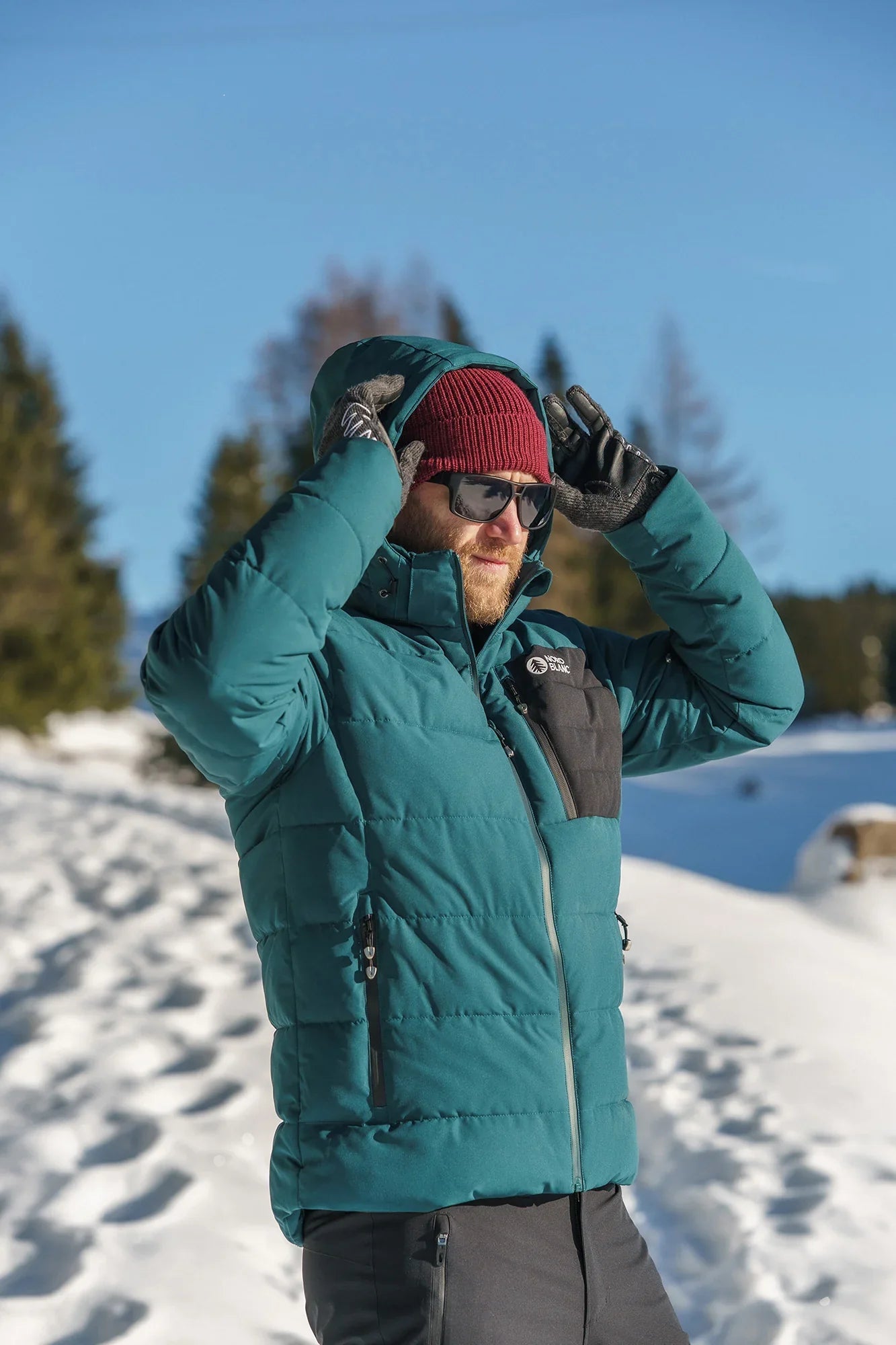 Wasserdichte Winterjacke Herren - BRAMBLE grün-6