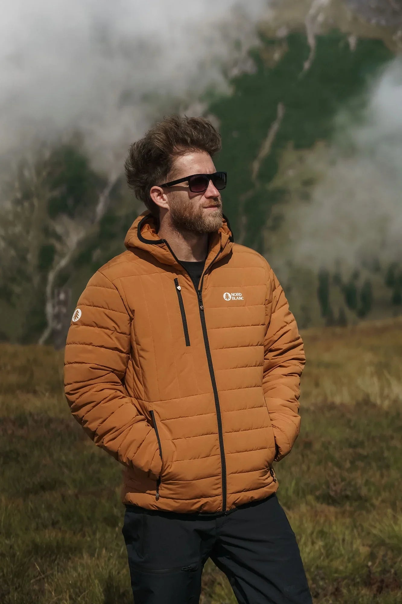 Winter jacket men's - QUILL brown-3