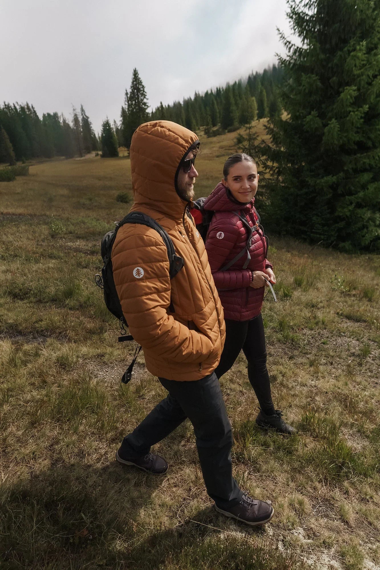 Winter jacket men's - QUILL brown-5