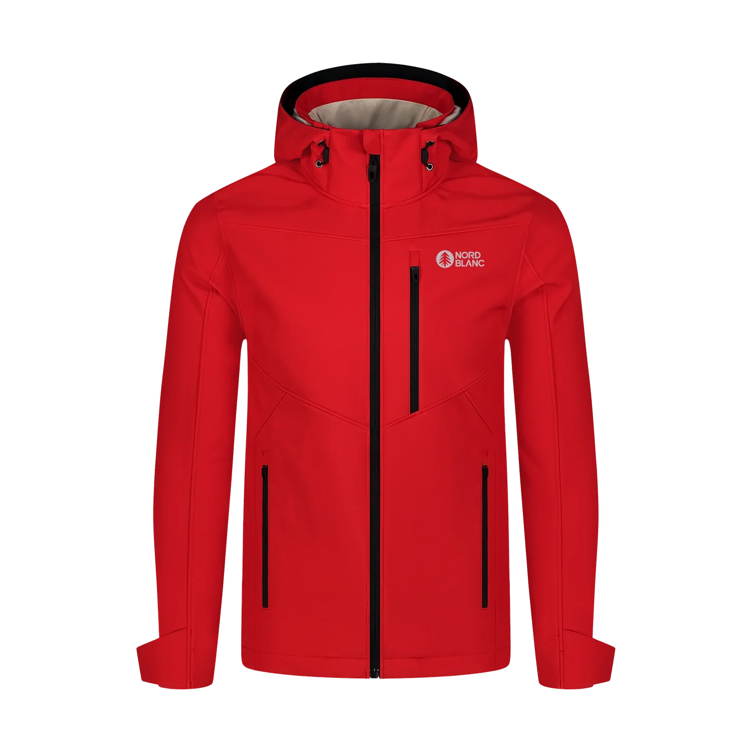 Softshell jacket with fleece men's - RASP red