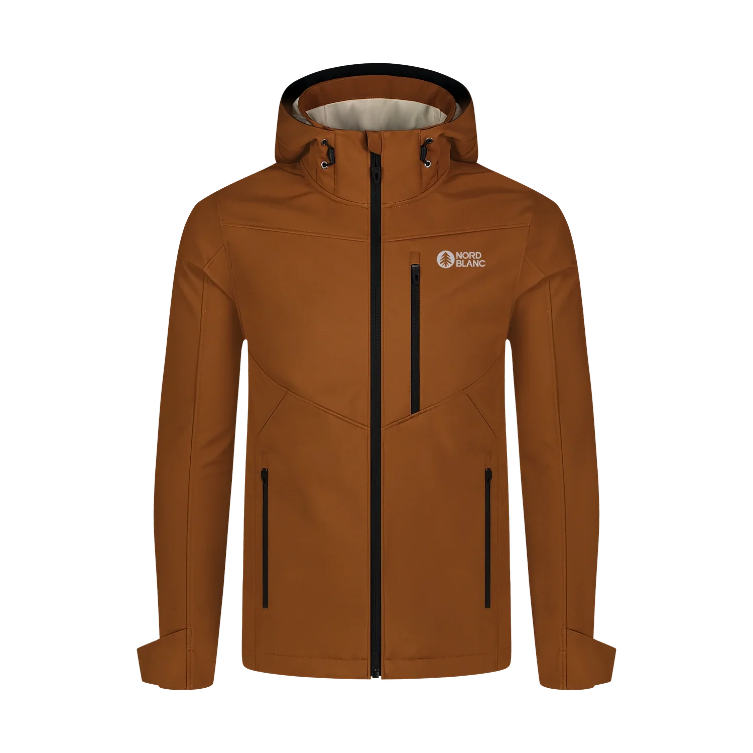 Softshell jacket with fleece men's - RASP brown-1